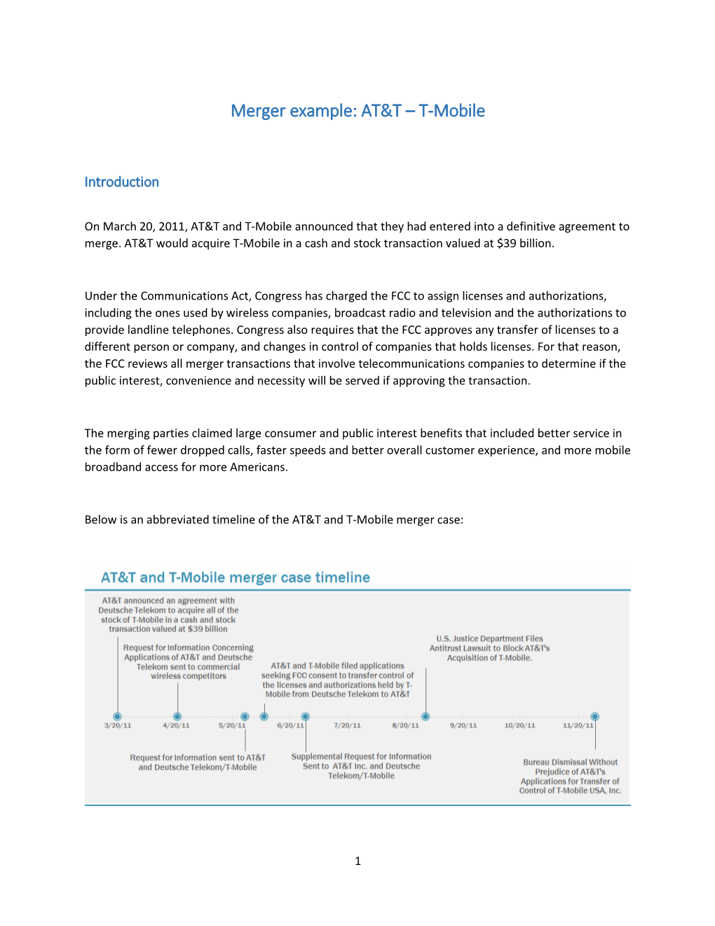 Merger Example: AT&T – T-Mobile