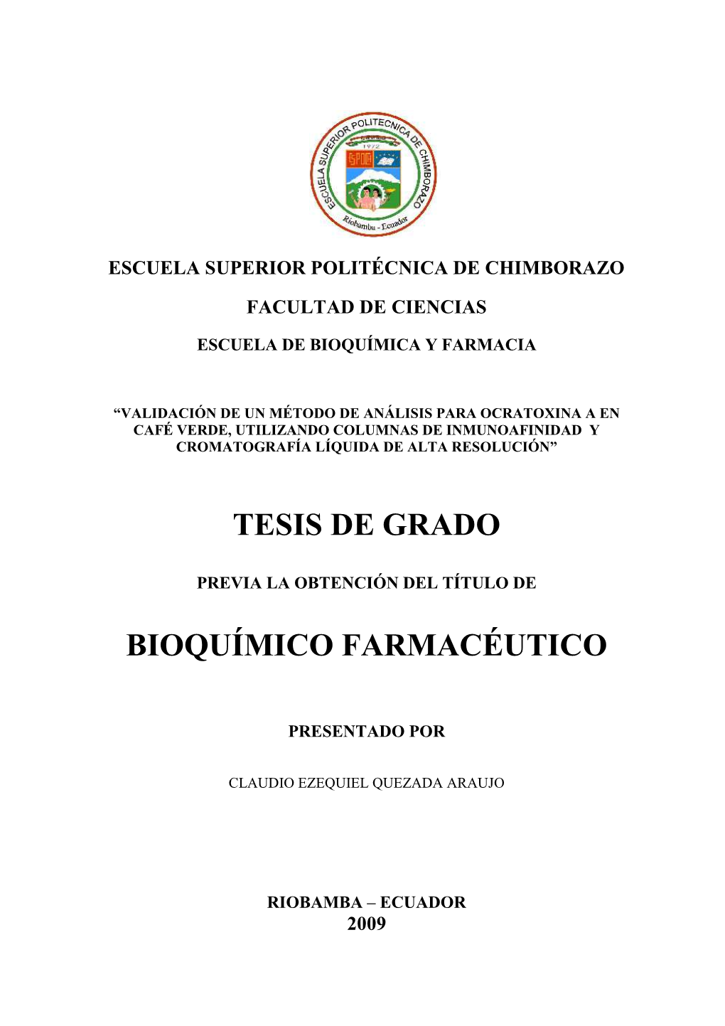 Tesis De Grado Bioquímico Farmacéutico