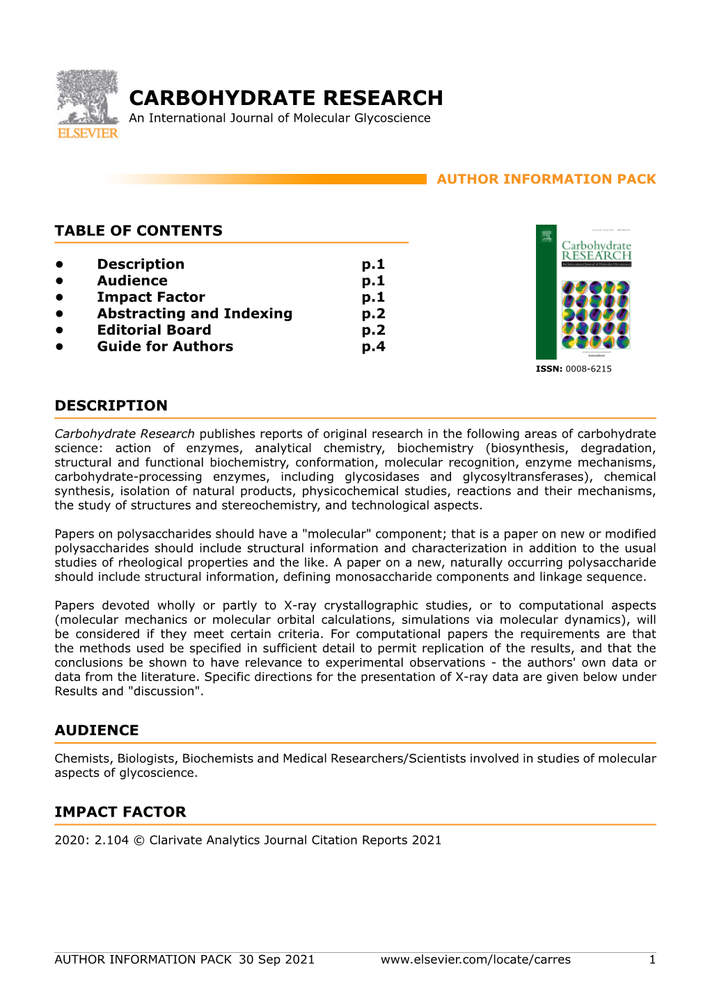 CARBOHYDRATE RESEARCH an International Journal of Molecular Glycoscience