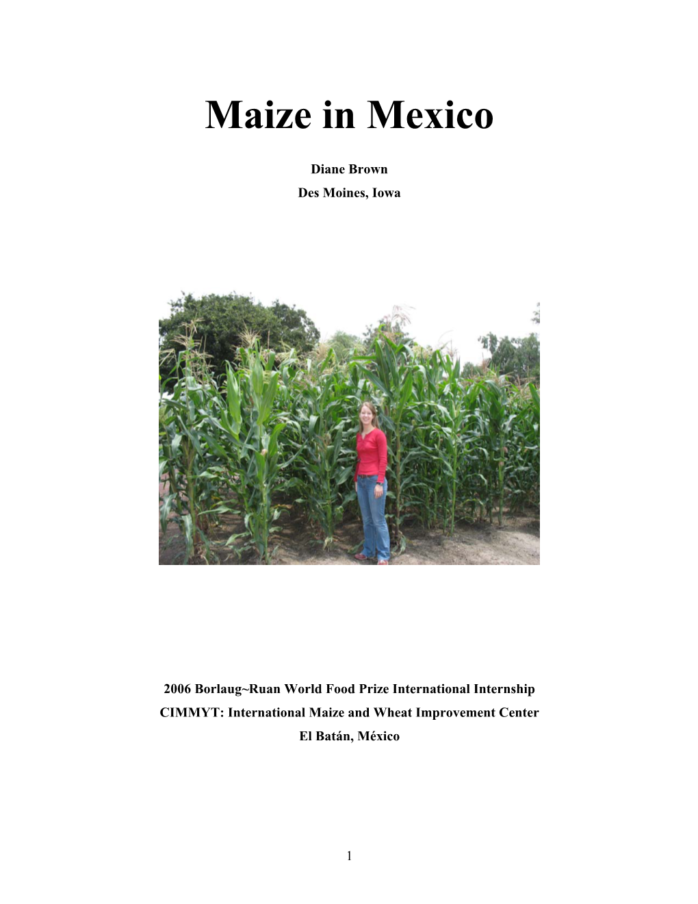 Maize in Mexico