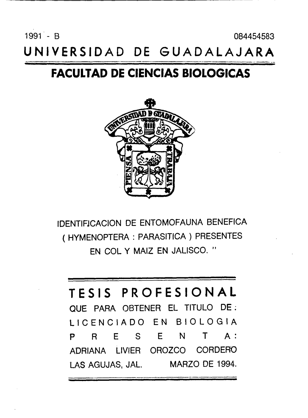 Universidad De Guadalajara Tesis Profesional