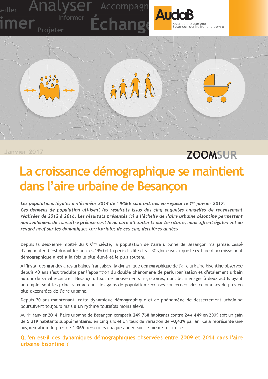 La Croissance Démographique Se Maintient Dans L'aire Urbaine