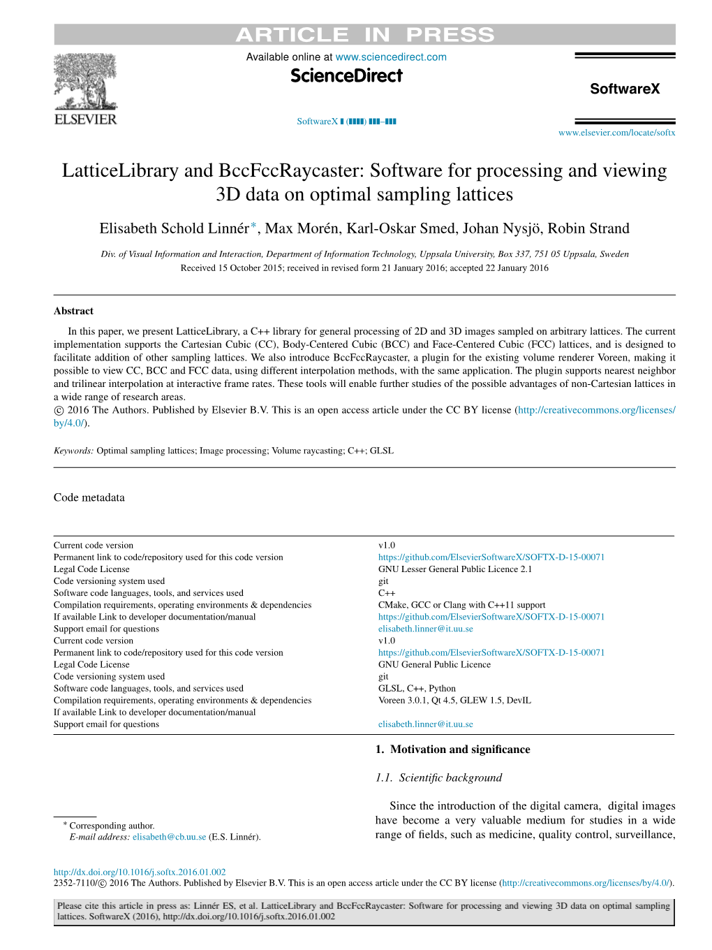 Software for Processing and Viewing 3D Data on Optimal Sampling Lattices
