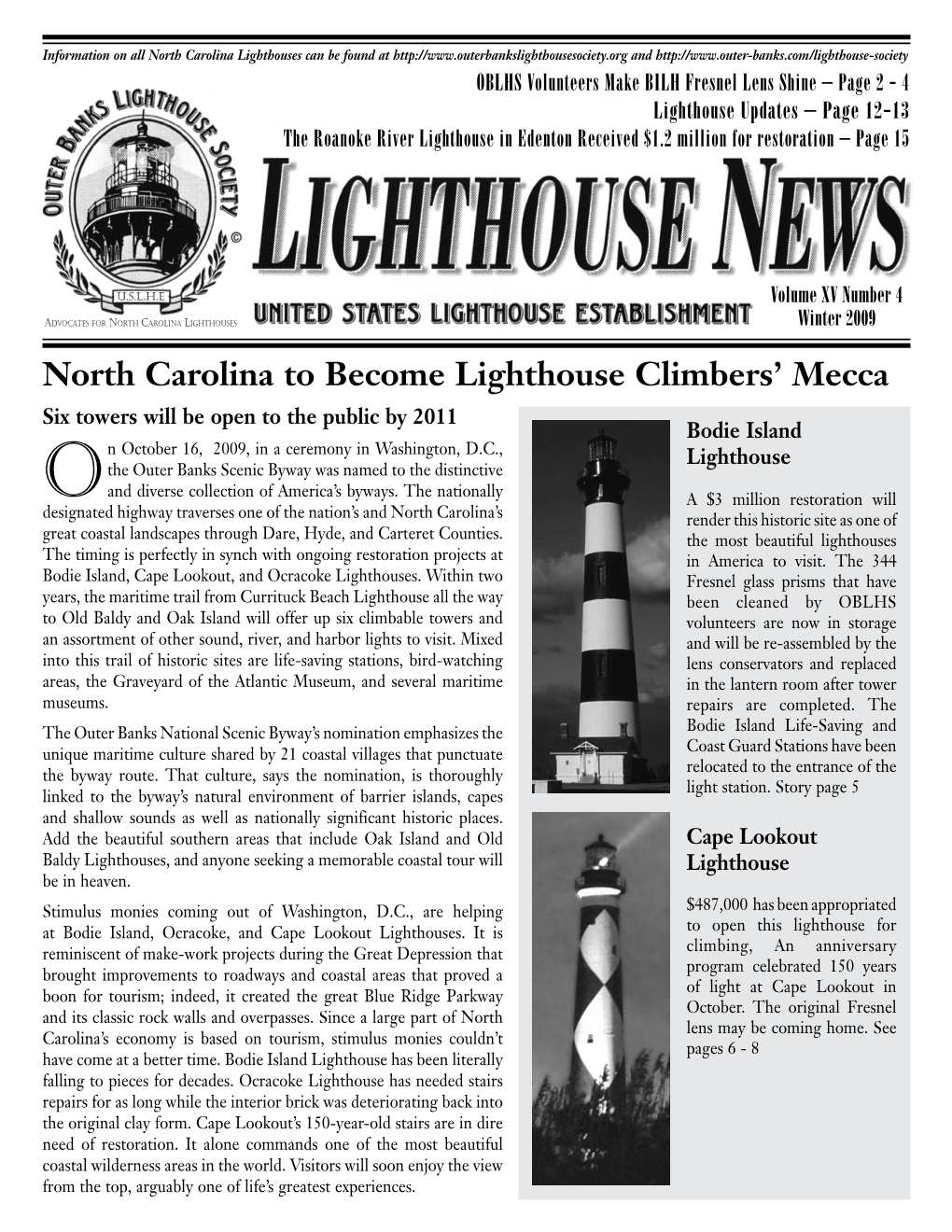 North Carolina to Become Lighthouse Climbers' Mecca