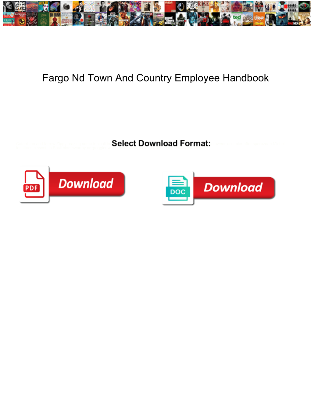 Fargo Nd Town and Country Employee Handbook
