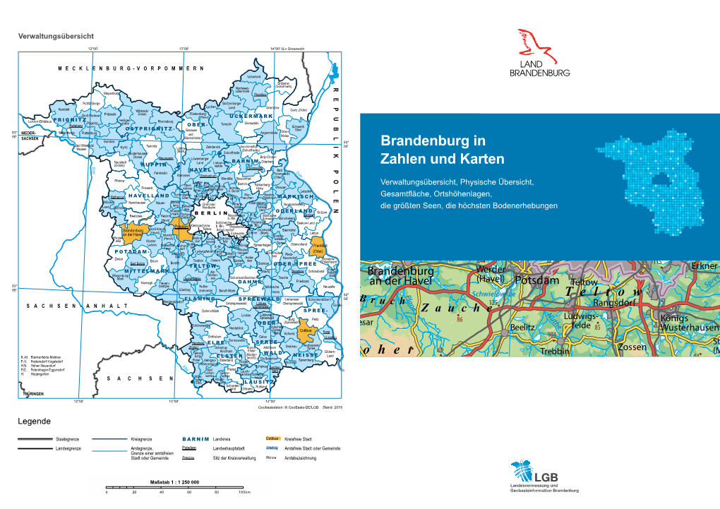 Land Brandenburg in Zahlen Und Karten