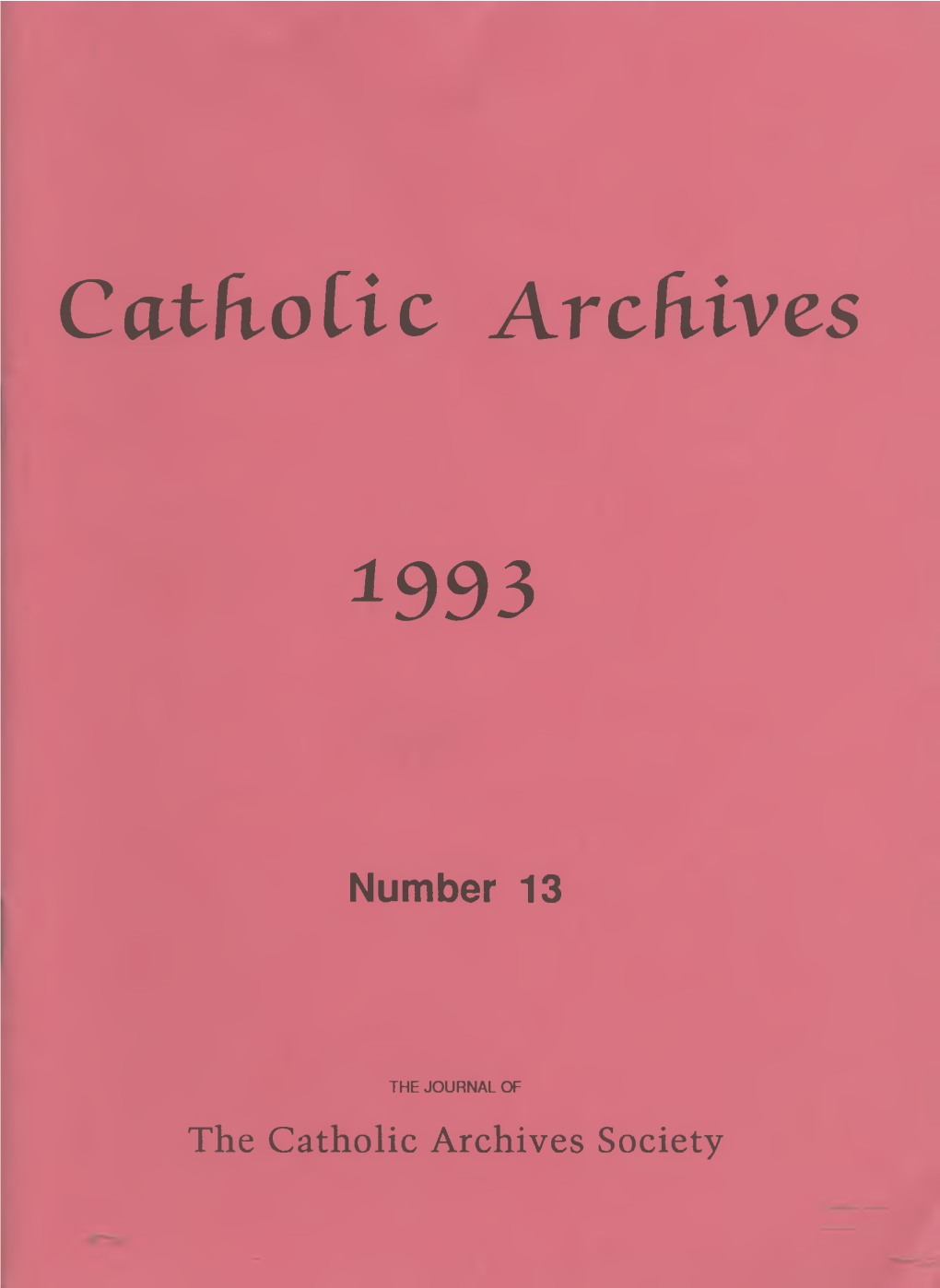 Catholic Archives 1993