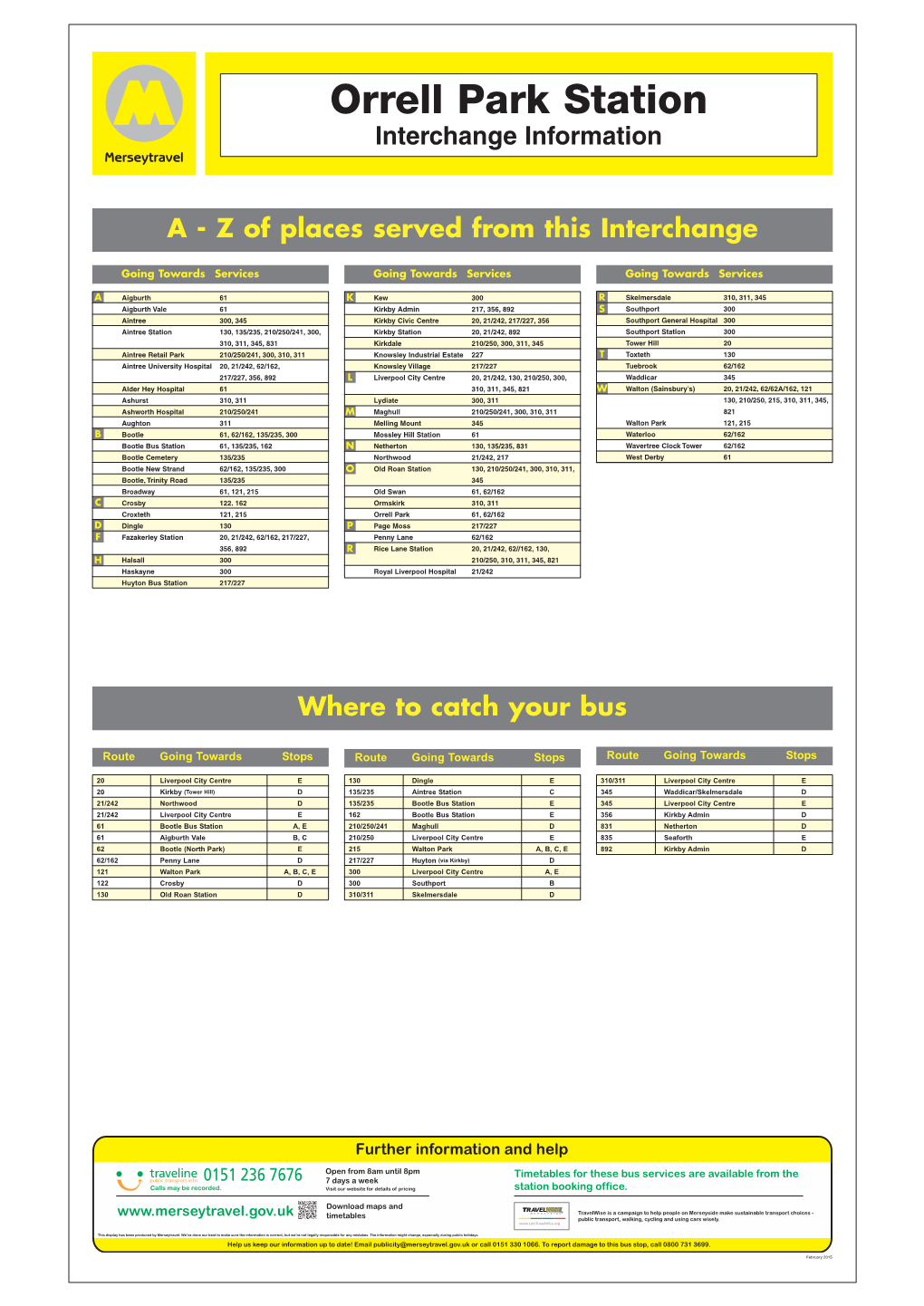 Orrell Park Station Interchange Information