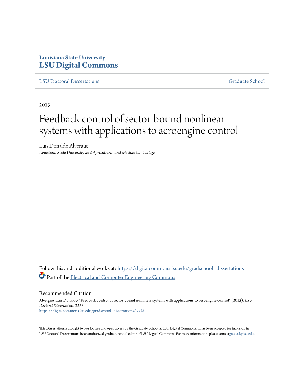 Feedback Control of Sector-Bound Nonlinear Systems with Applications