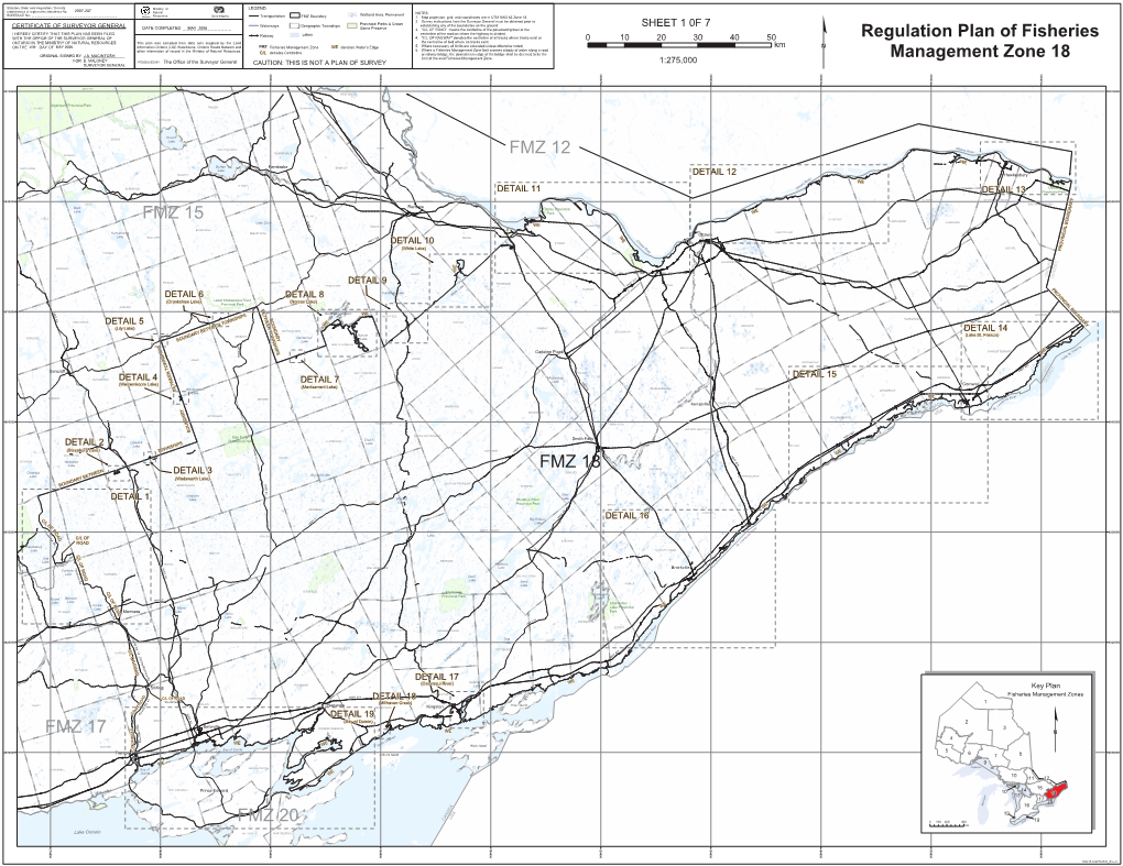 Regulation Plan Map of Fisheries Management Zone 18