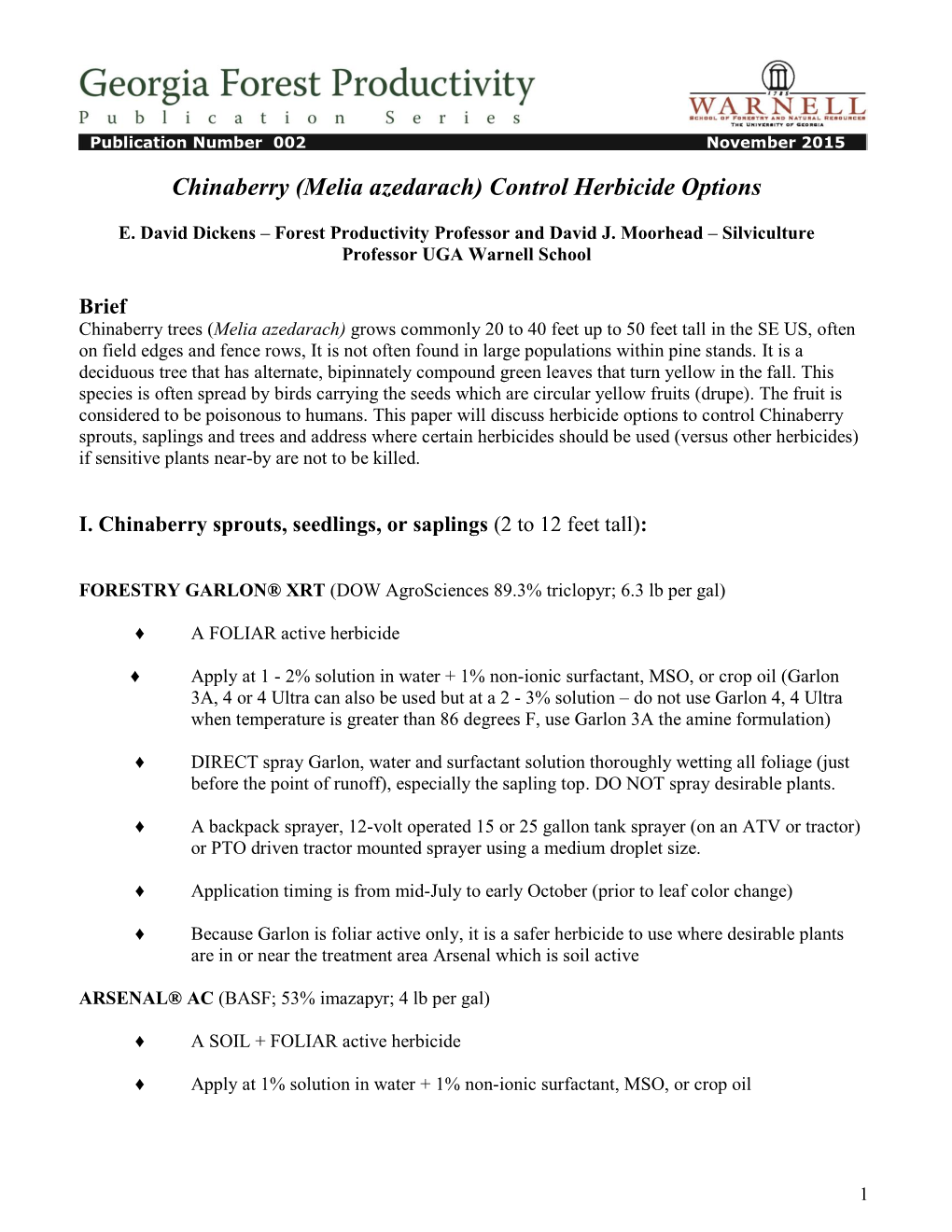 Chinaberry (Melia Azedarach) Control Herbicide Options