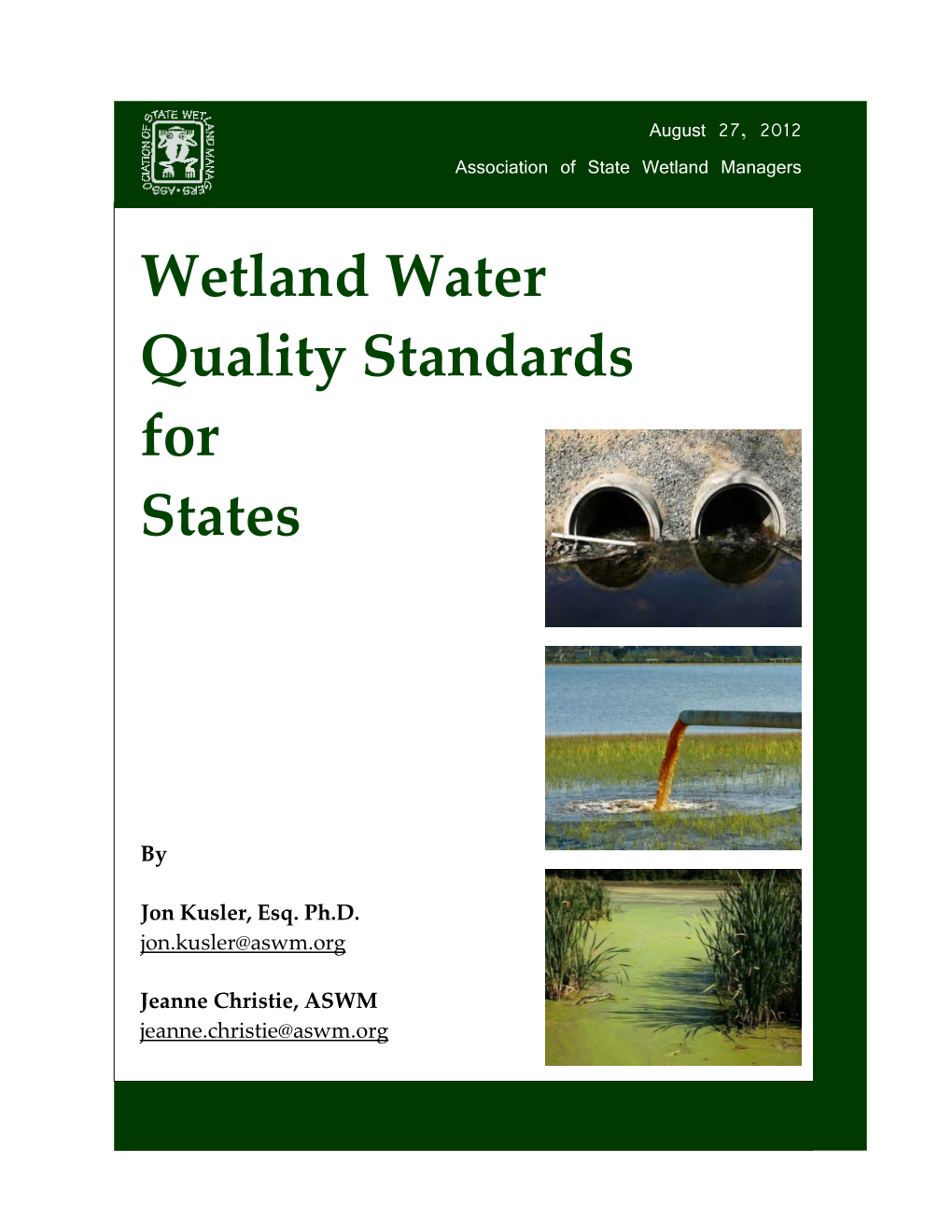 Wetland Water Quality Standards for States