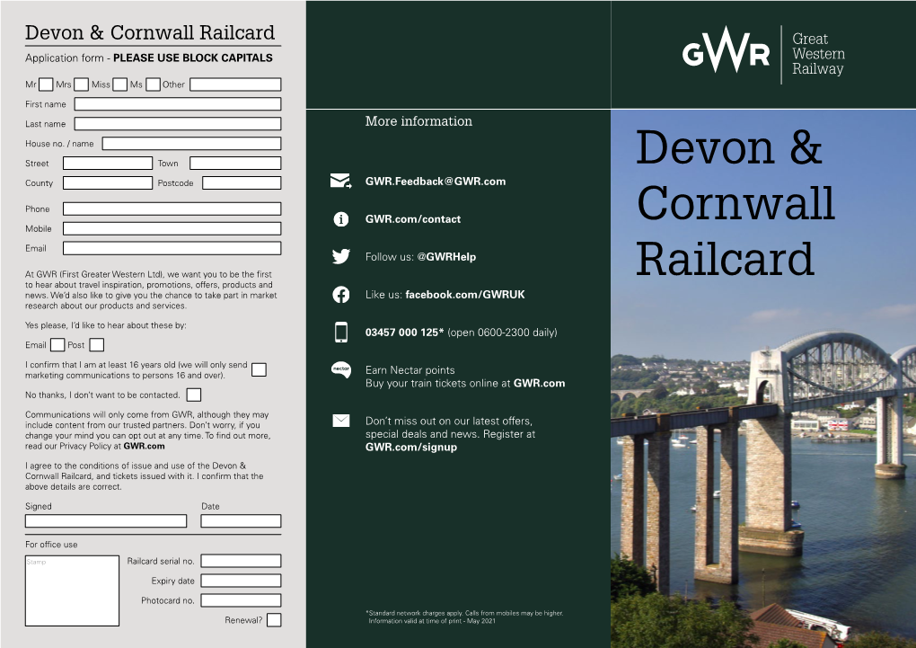 Devon & Cornwall Railcard