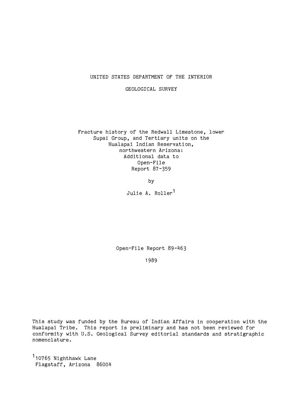 Fracture History of the Redwall Limestone, Lower Supai Group, And