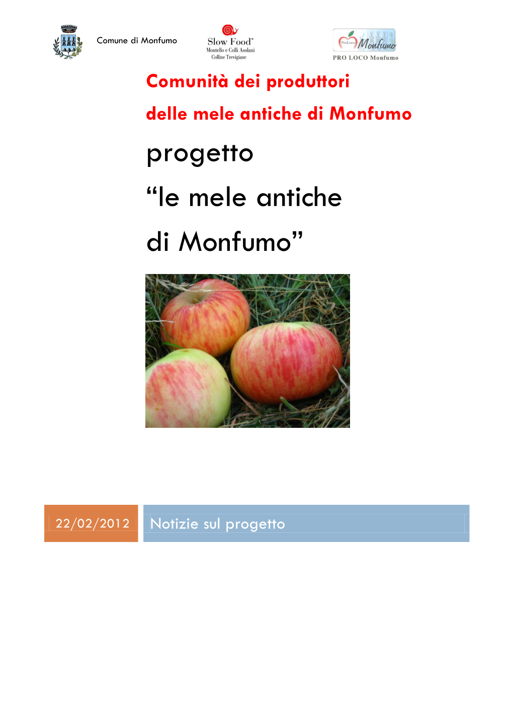 Progetto Le Mele Antiche Di Monfumo