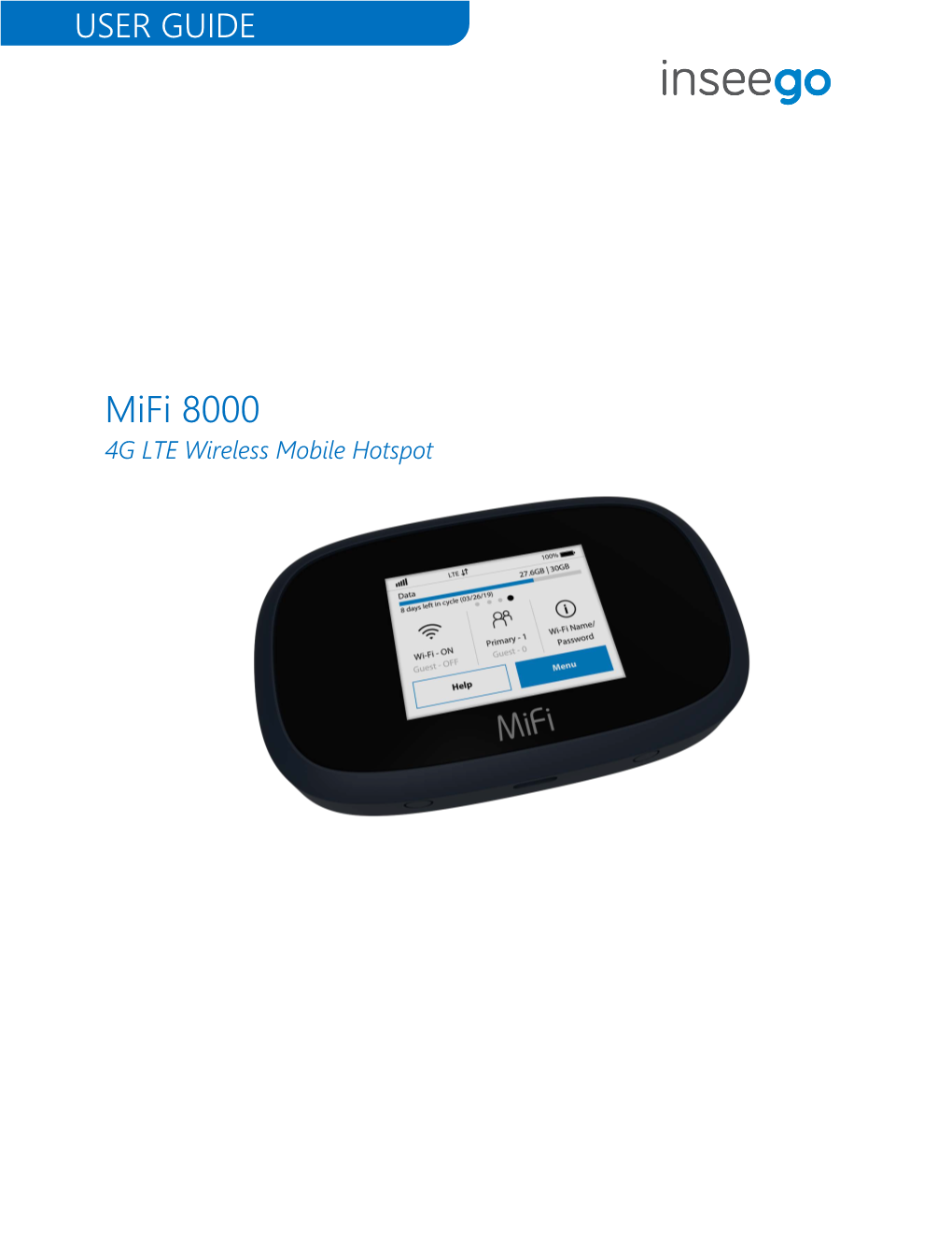 Mifi 8000 4G LTE Wireless Mobile Hotspot ©2019 Inseego Corp