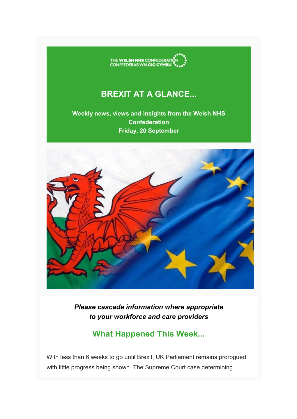 BREXIT at a GLANCE... What Happened This Week