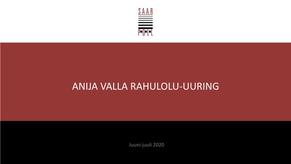 Anija Valla Rahulolu-Uuring 2020