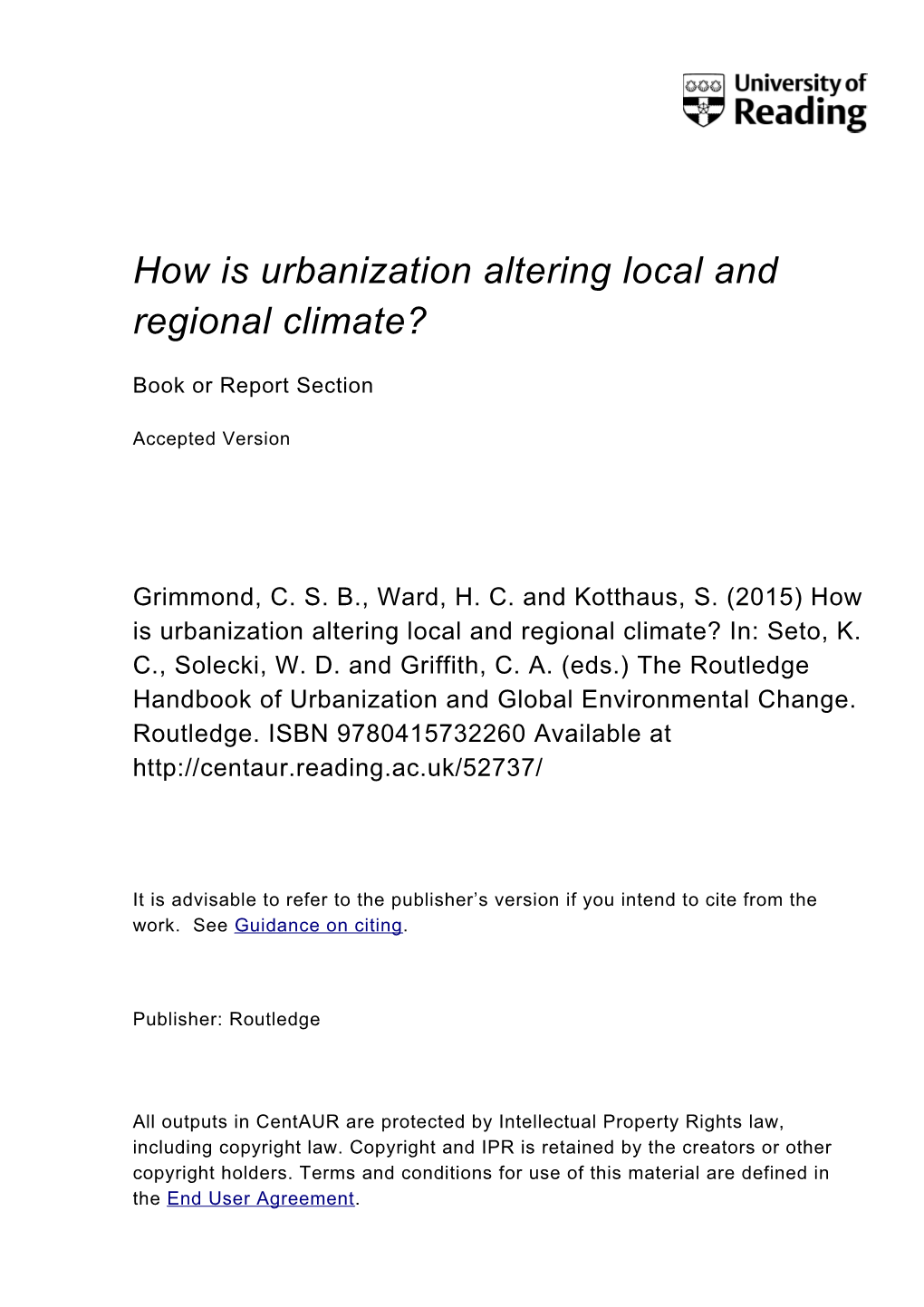 How Is Urbanization Altering Local and Regional Climate?