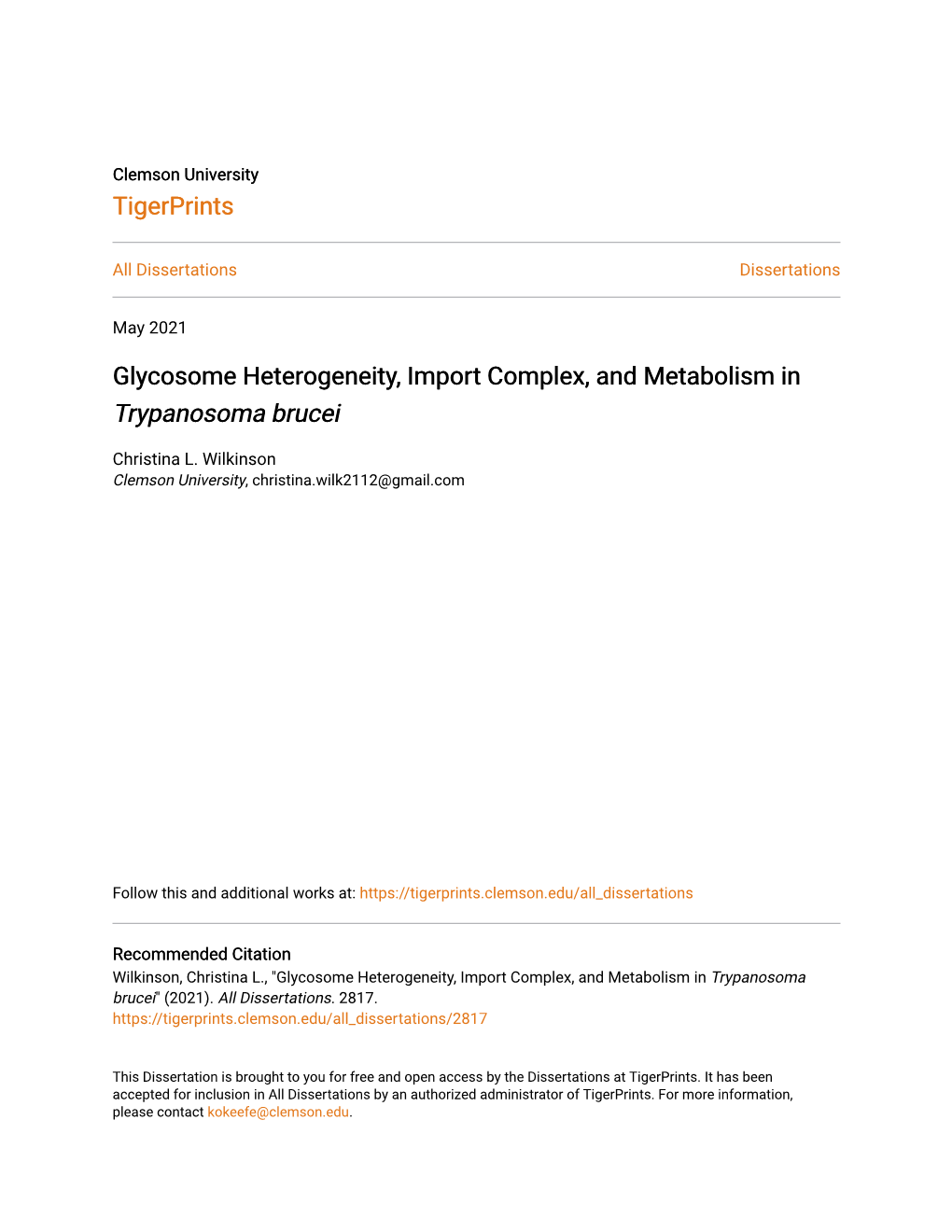 Glycosome Heterogeneity, Import Complex, and Metabolism in Trypanosoma Brucei