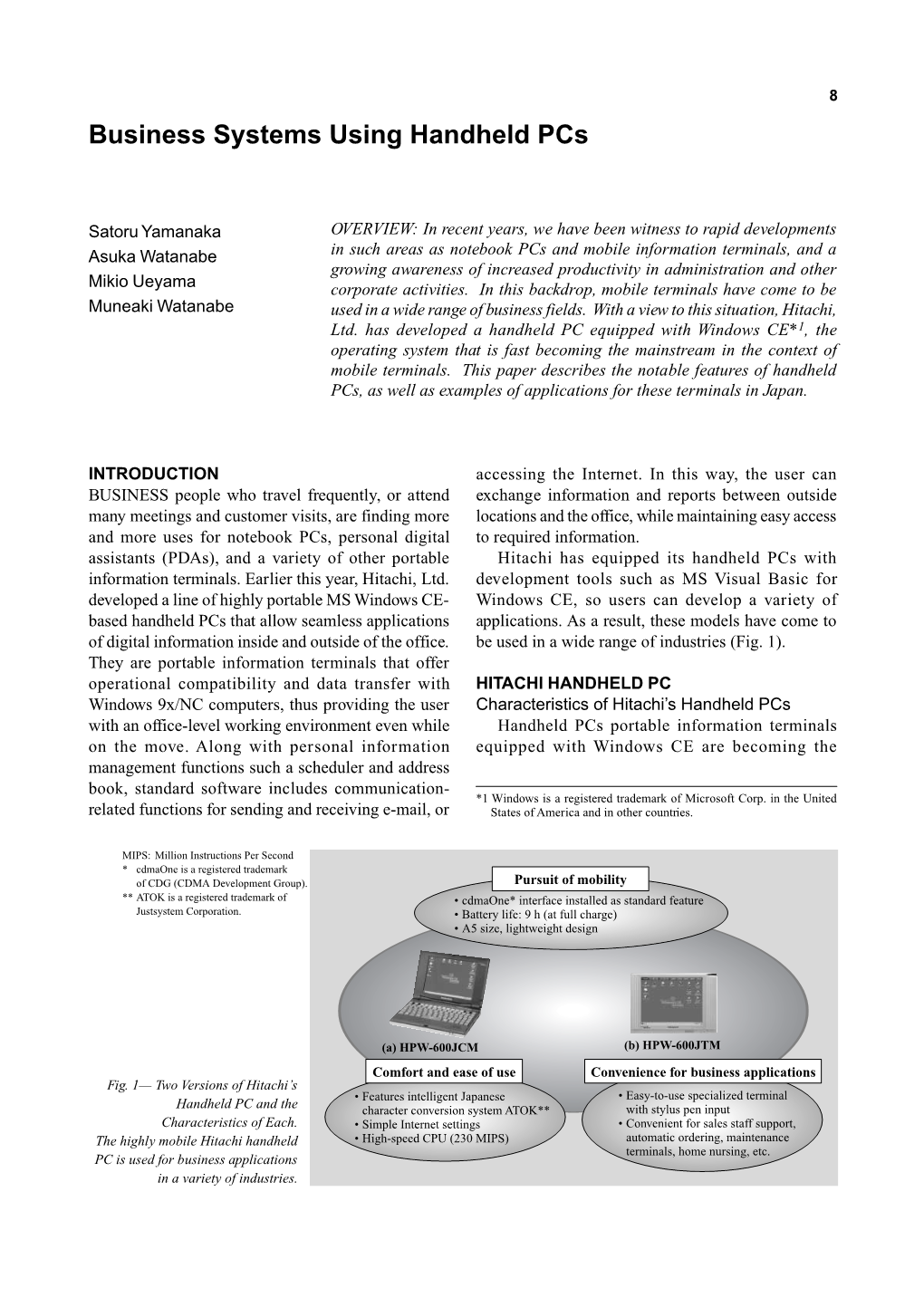 Business Systems Using Handheld Pcs 8 Business Systems Using Handheld Pcs