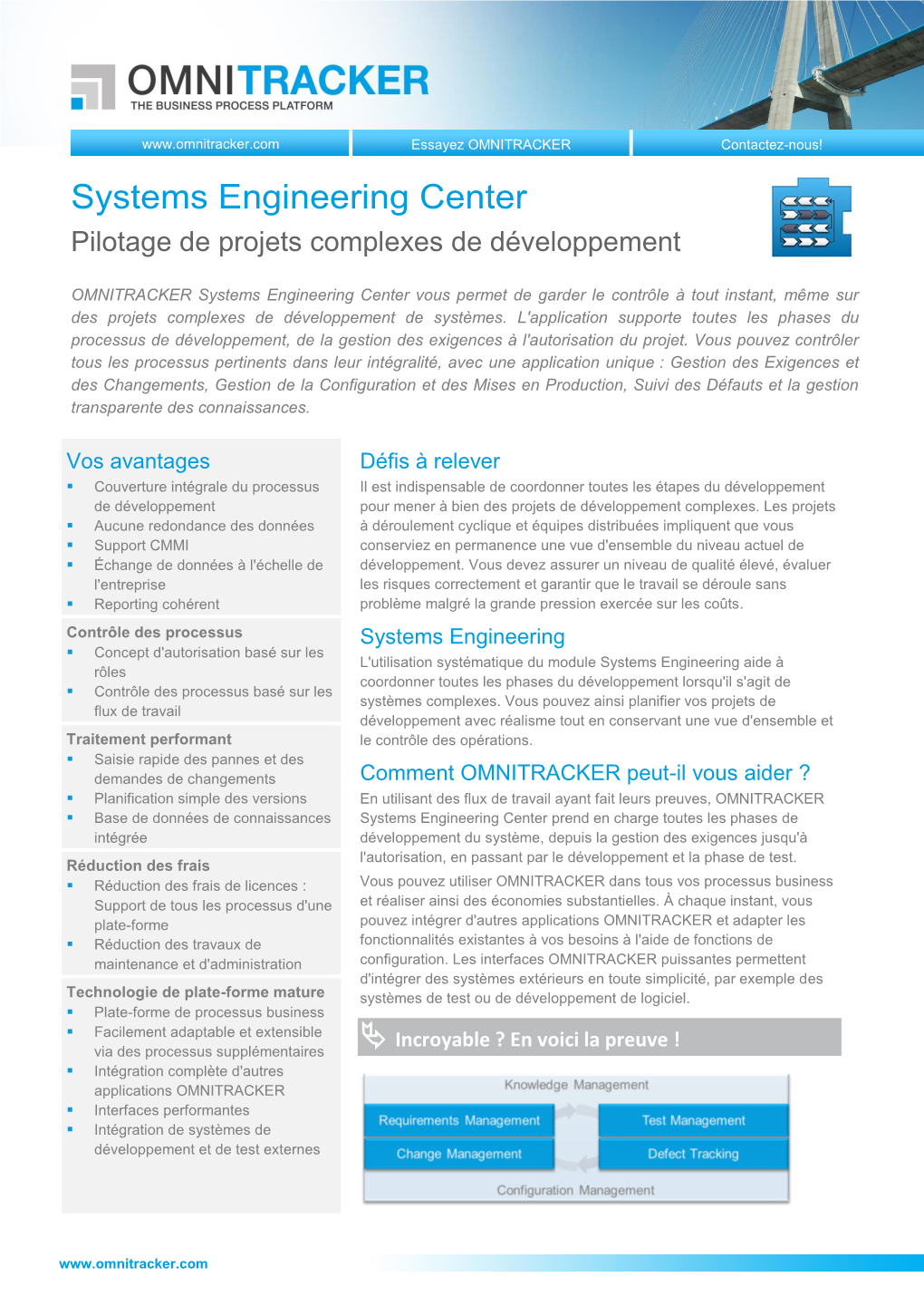 OMNITRACKER Systems Engineering Center Vous Permet De Garder Le Contrôle À Tout Instant, Même Sur Des Projets Complexes De Développement De Systèmes