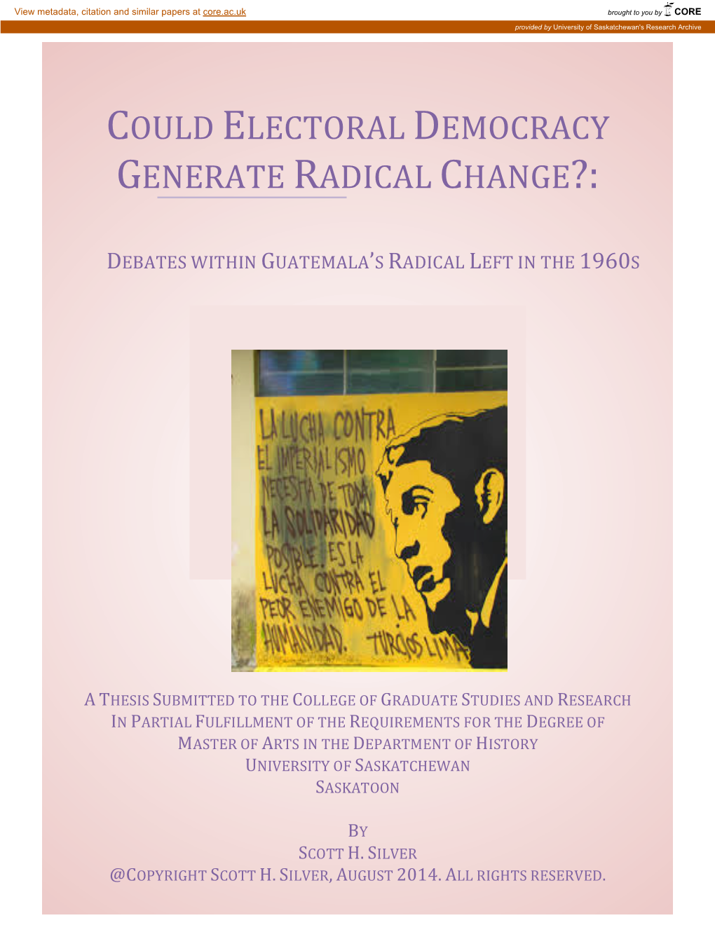 Could Electoral Democracy Generate Radical Change?