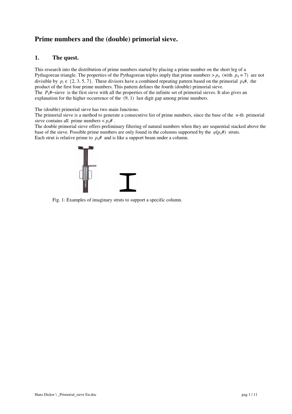 Prime Numbers and the (Double) Primorial Sieve