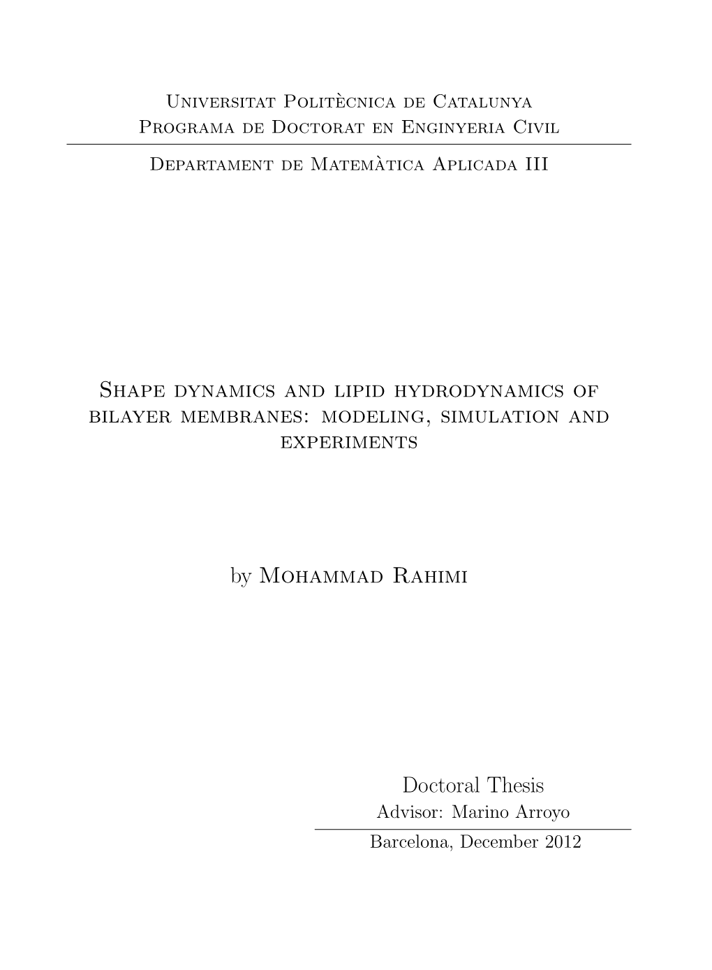 Shape Dynamics and Lipid Hydrodynamics of Bilayer Membranes: Modeling, Simulation and Experiments