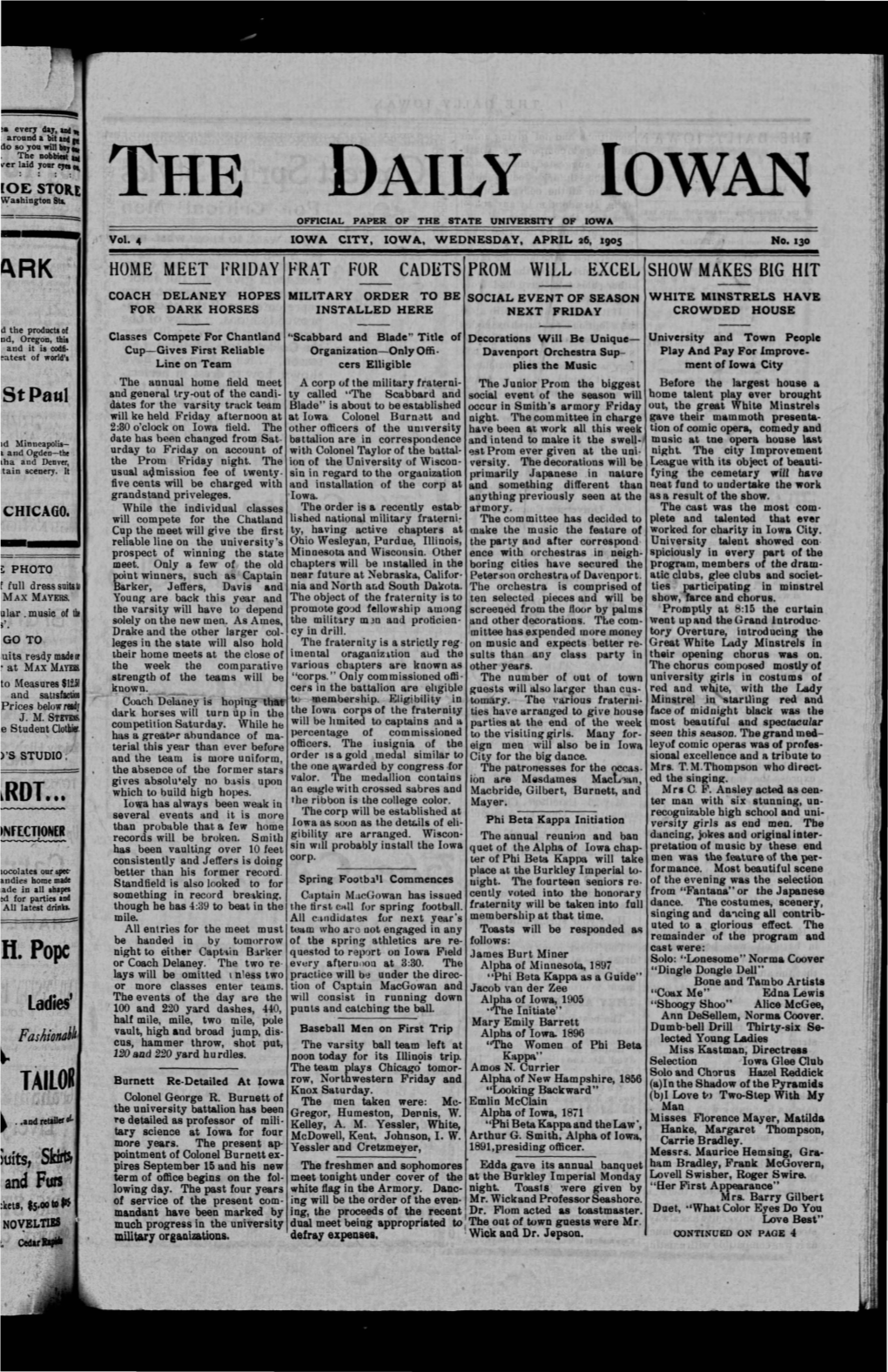 Daily Iowan (Iowa City, Iowa), 1905-04-26