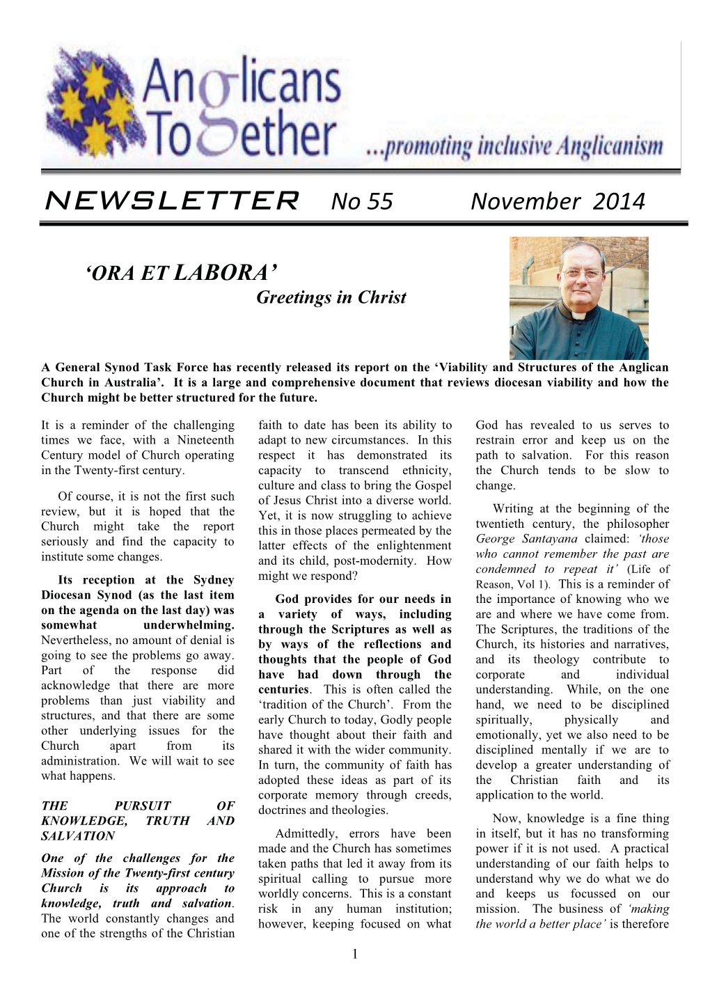 Newsletter No 55 November 2014