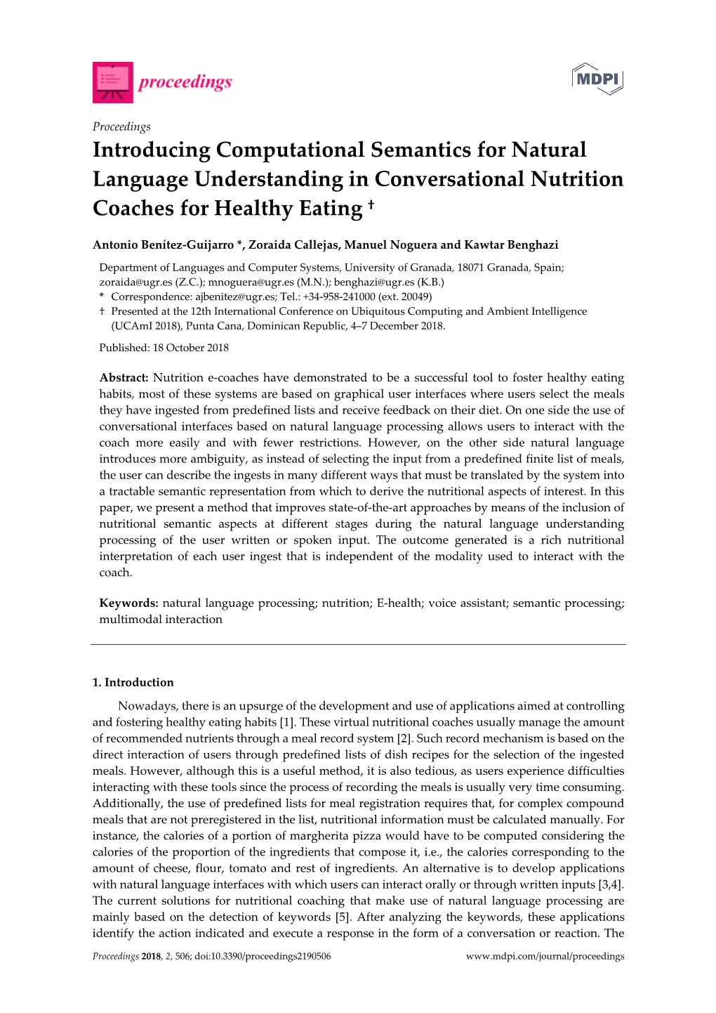 Introducing Computational Semantics for Natural Language Understanding in Conversational Nutrition Coaches for Healthy Eating †