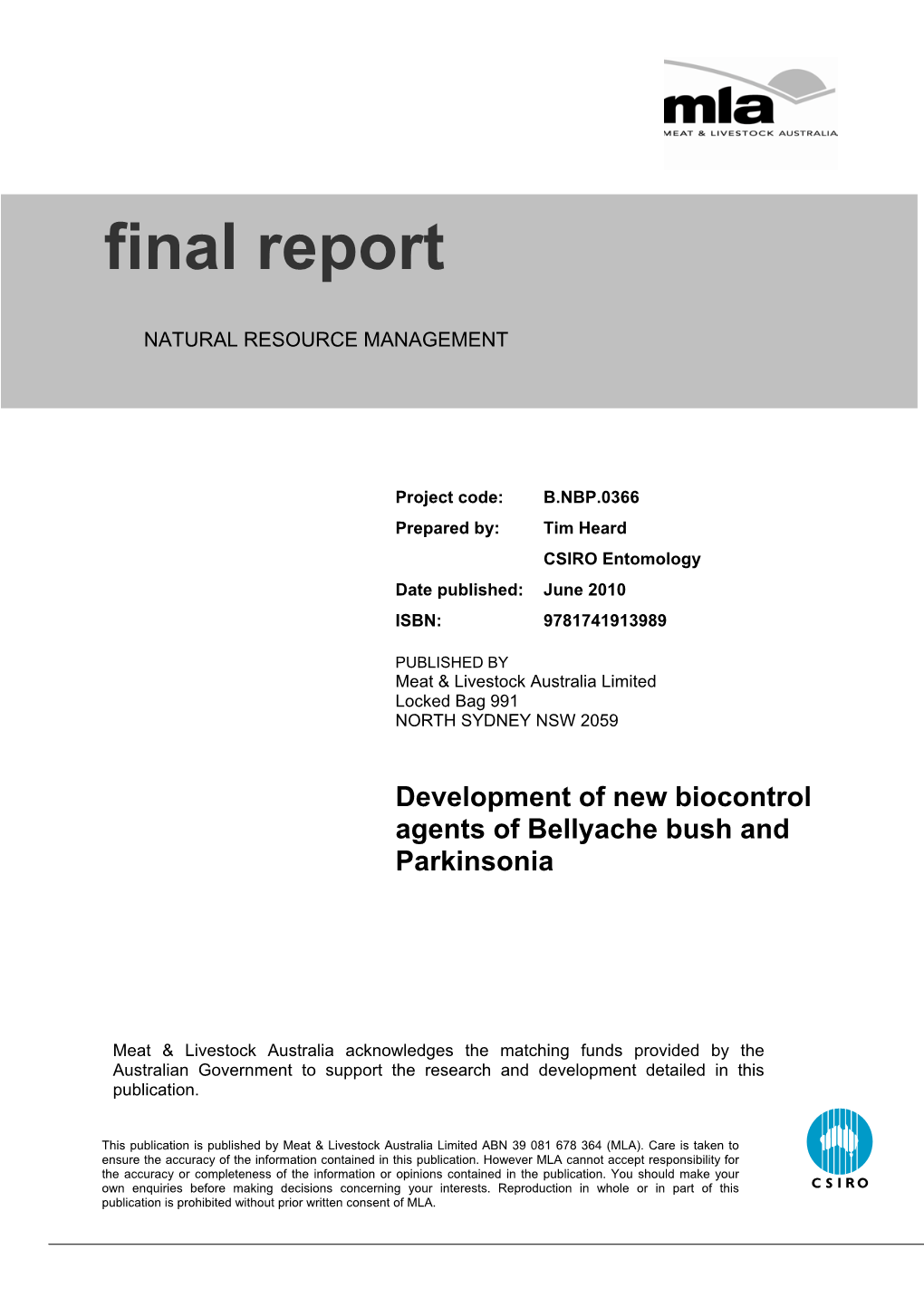 Final Report Template