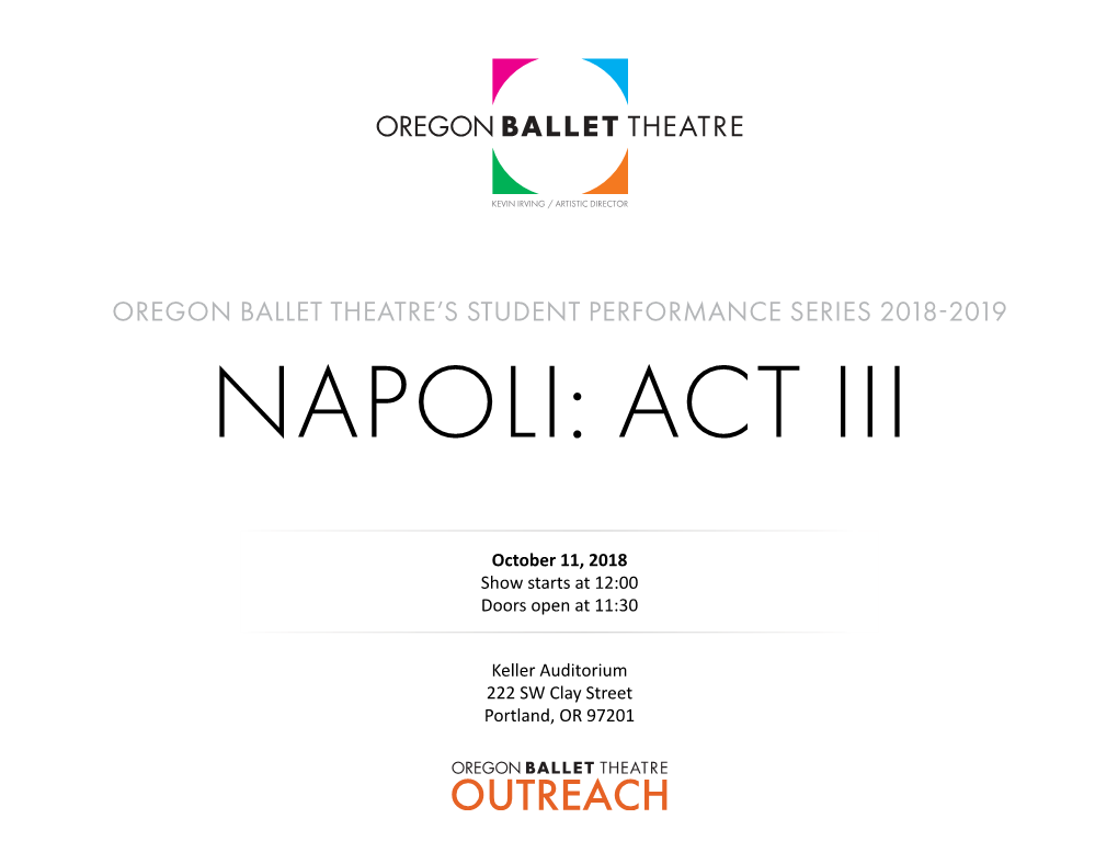 Oregon Ballet Theatre's Student Performance