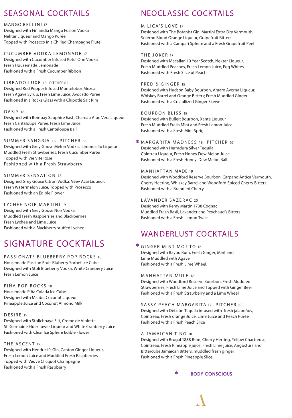 Signature Cocktails