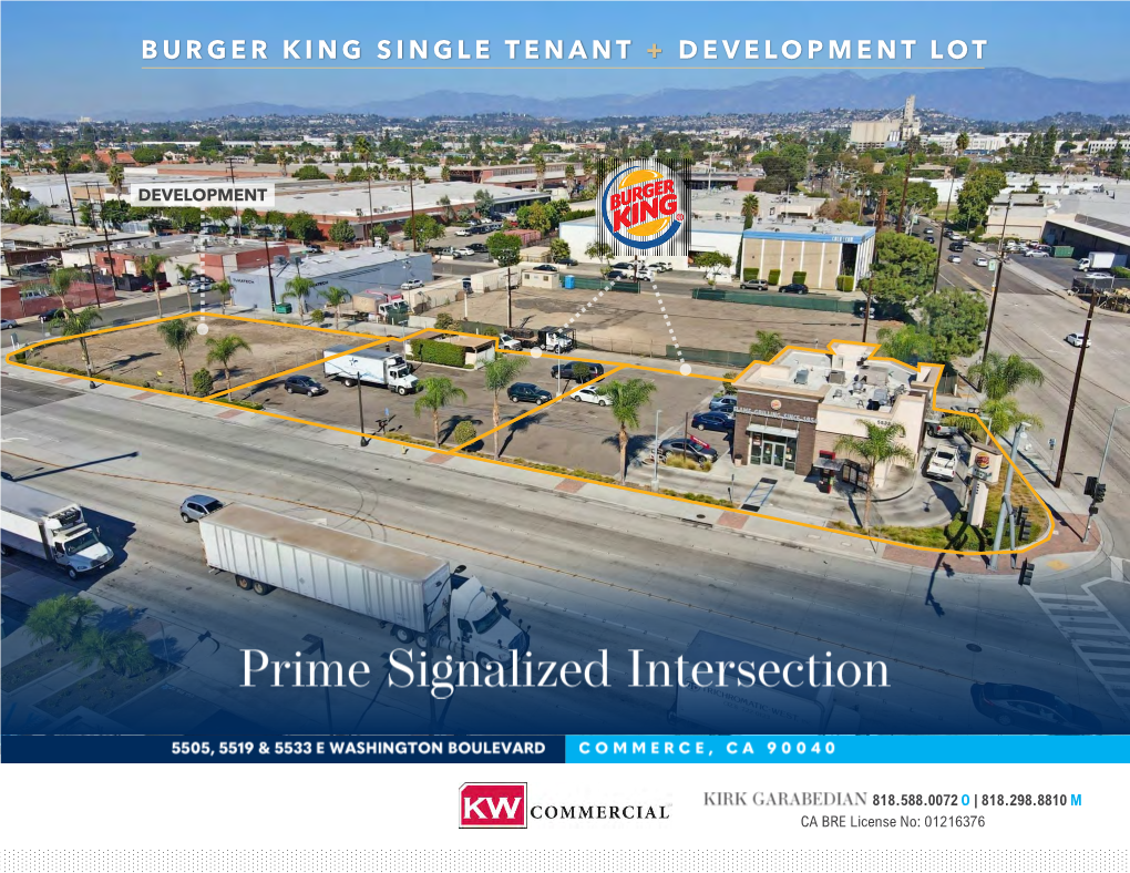 Burger King Single Tenant + Development Lot