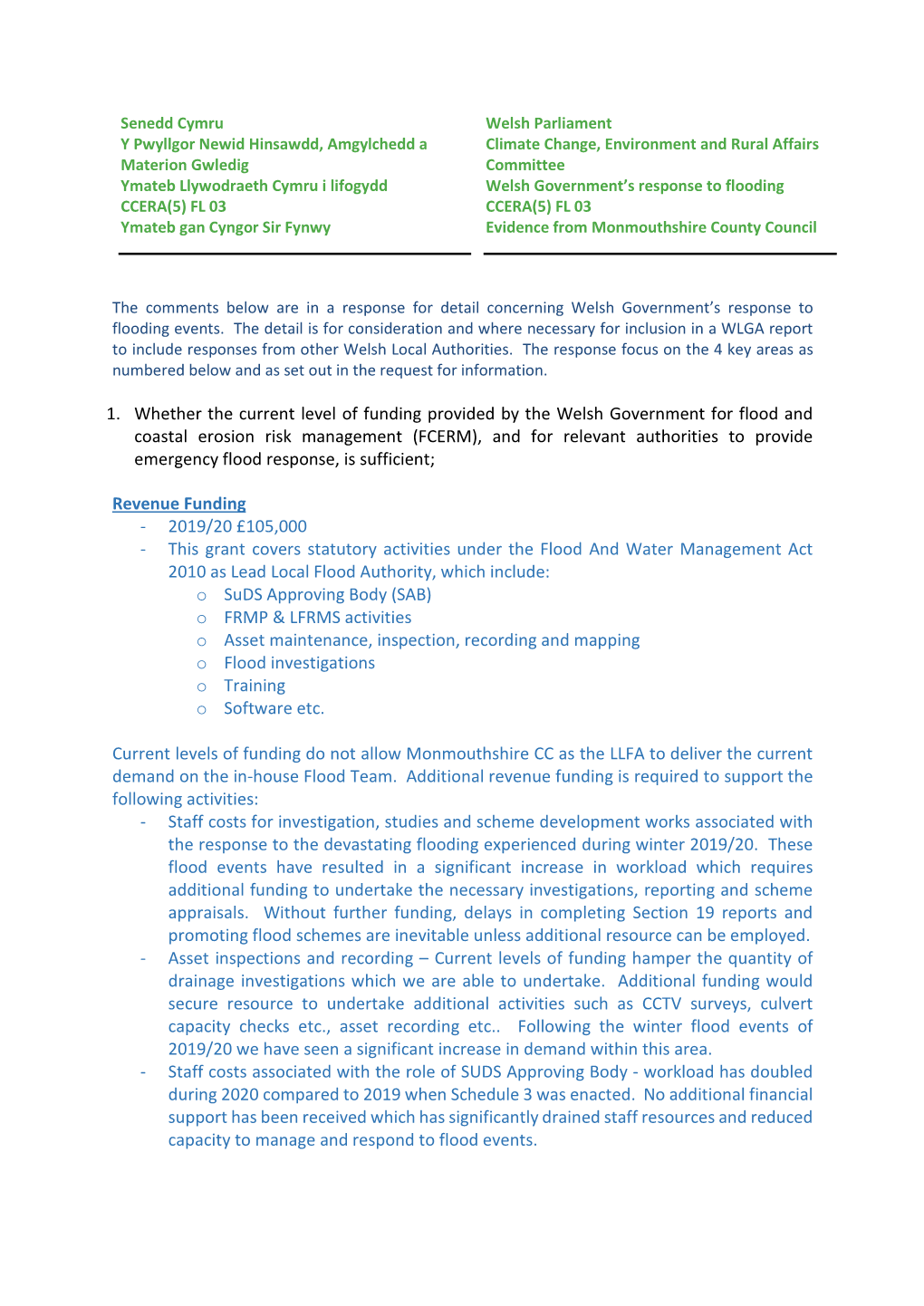 FL 03 Monmouthshire County Council PDF 145 KB