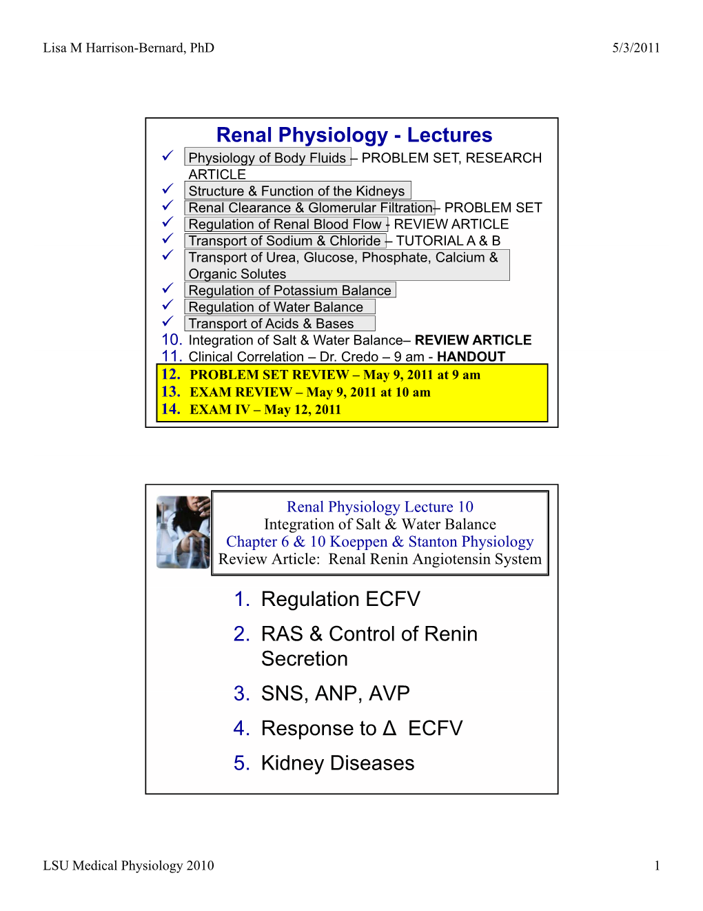 Renal Physiology