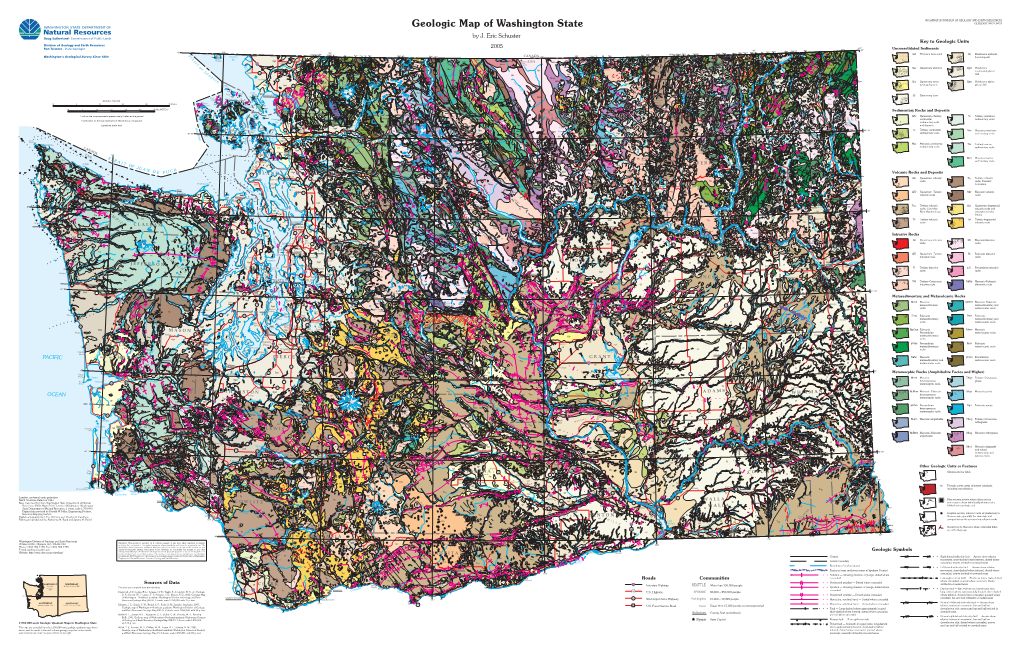 Geologic Map of Washington State GEOLOGIC MAP GM-53 by J