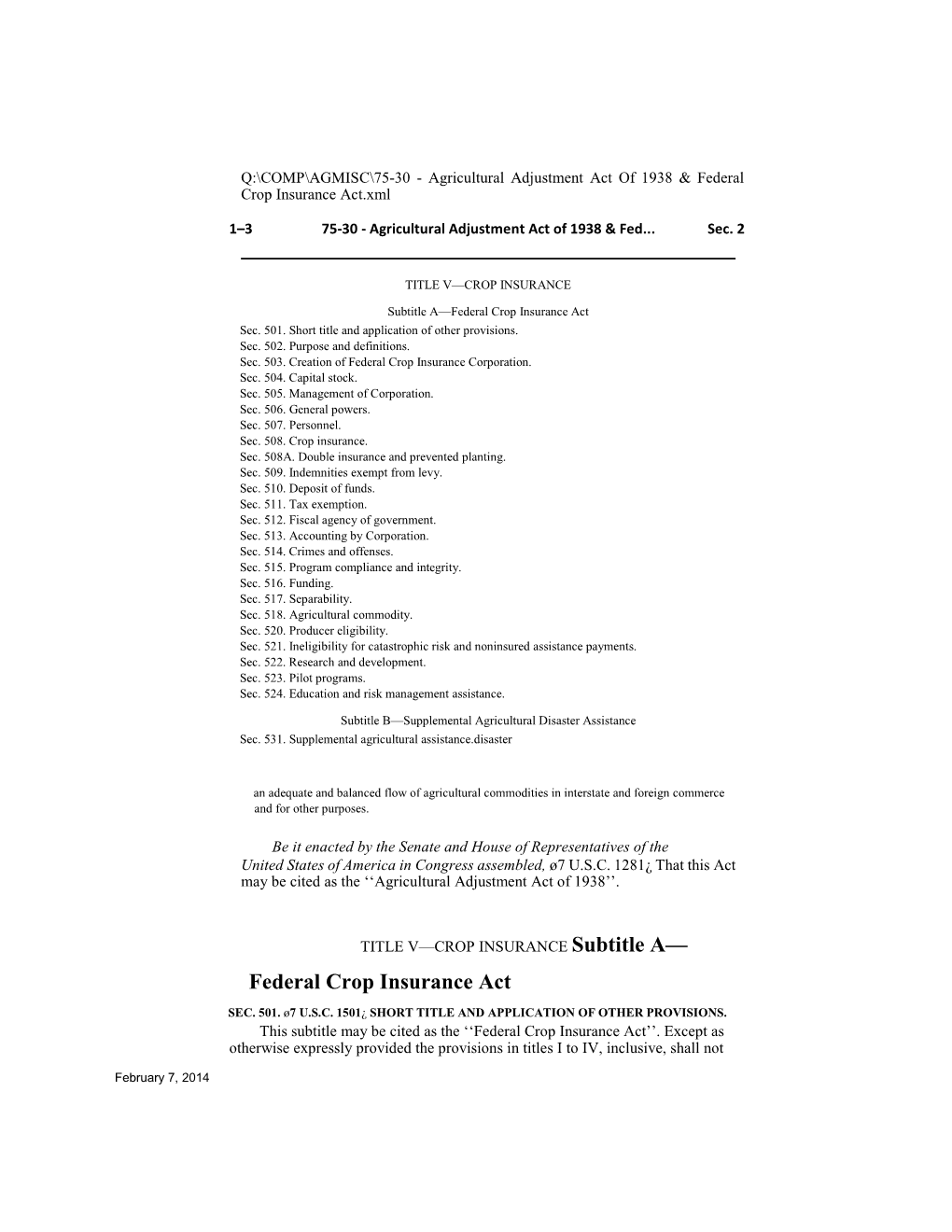 Federal Crop Insurance Act.Xml