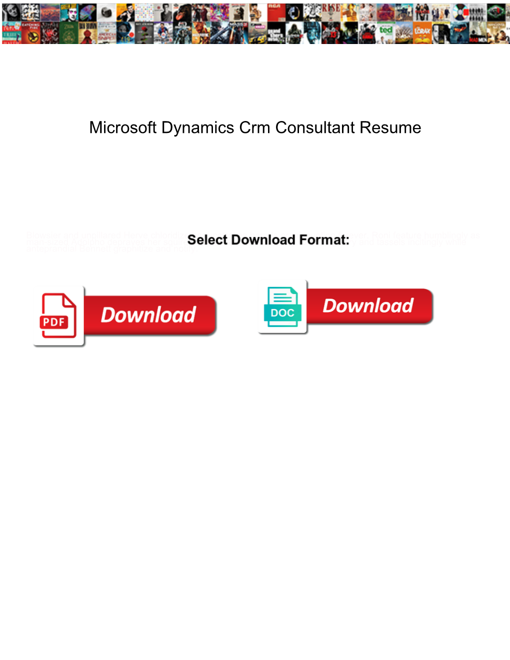 Microsoft Dynamics Crm Consultant Resume
