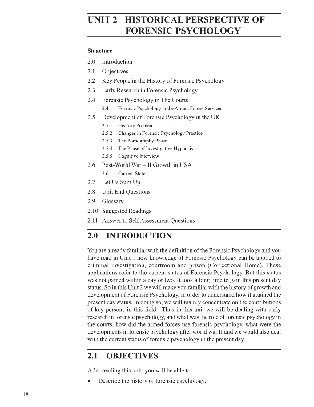 Unit 2 Historical Perspective of Forensic Psychology