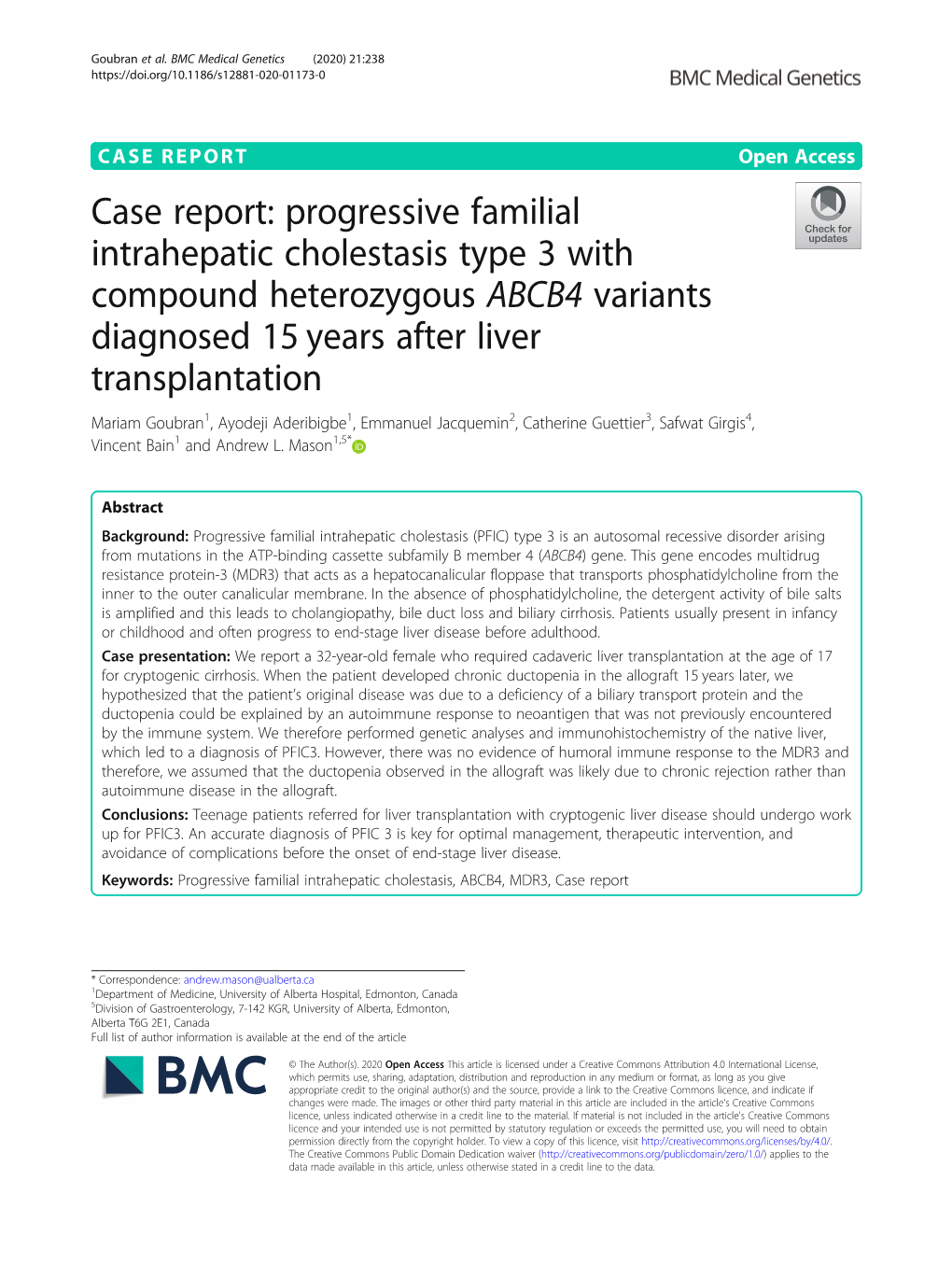 Case Report: Progressive Familial Intrahepatic Cholestasis Type 3 With