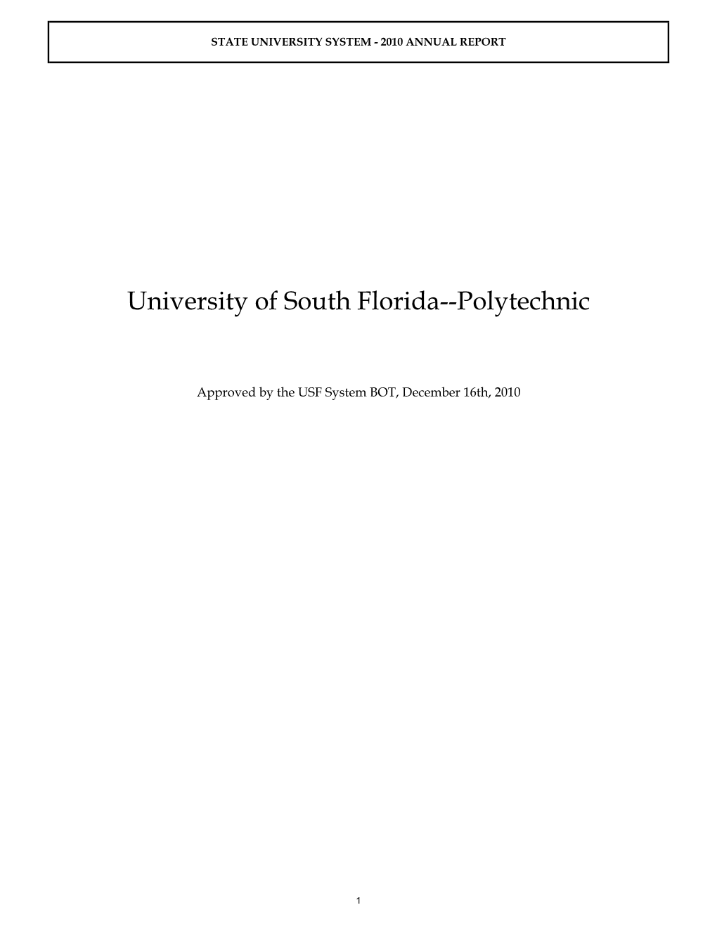 USF-Polytechnic