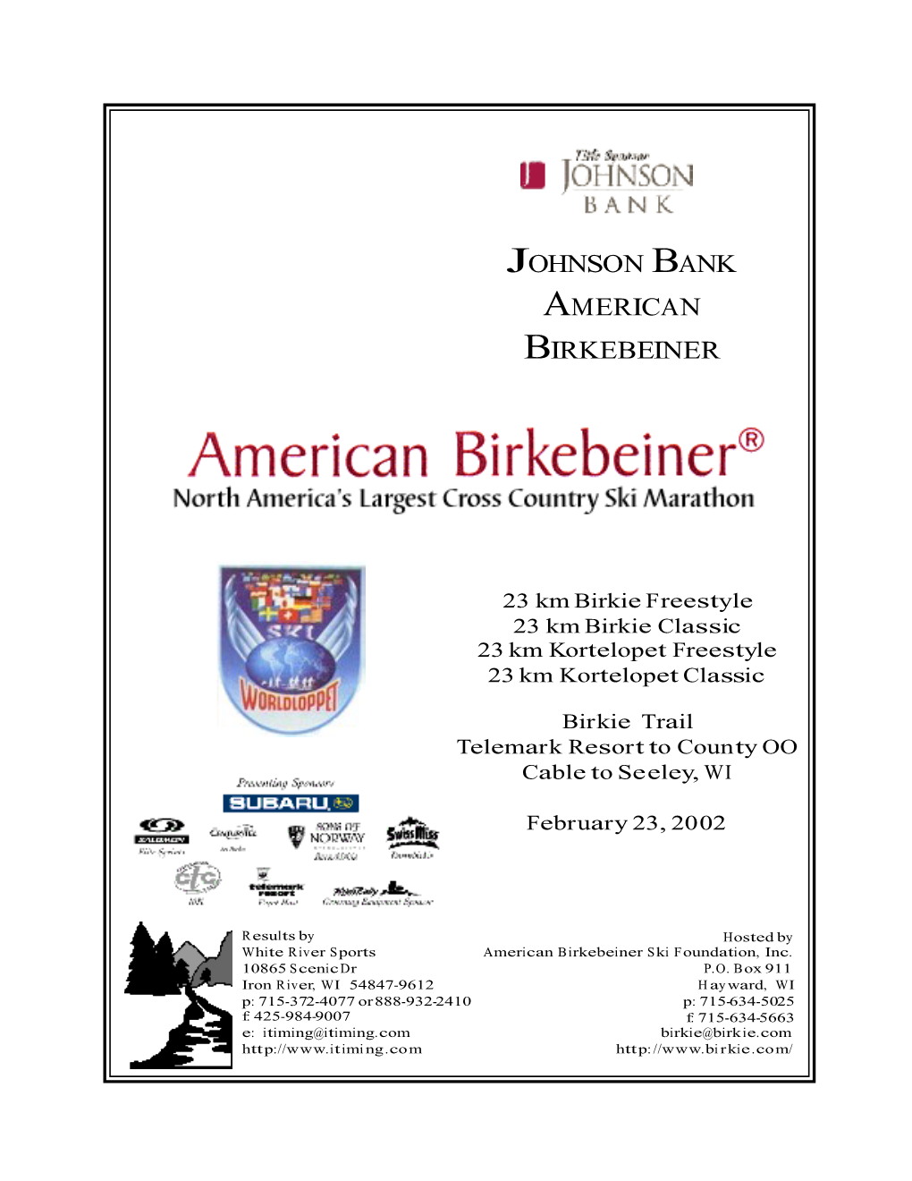 Johnson Bank American Birkebeiner