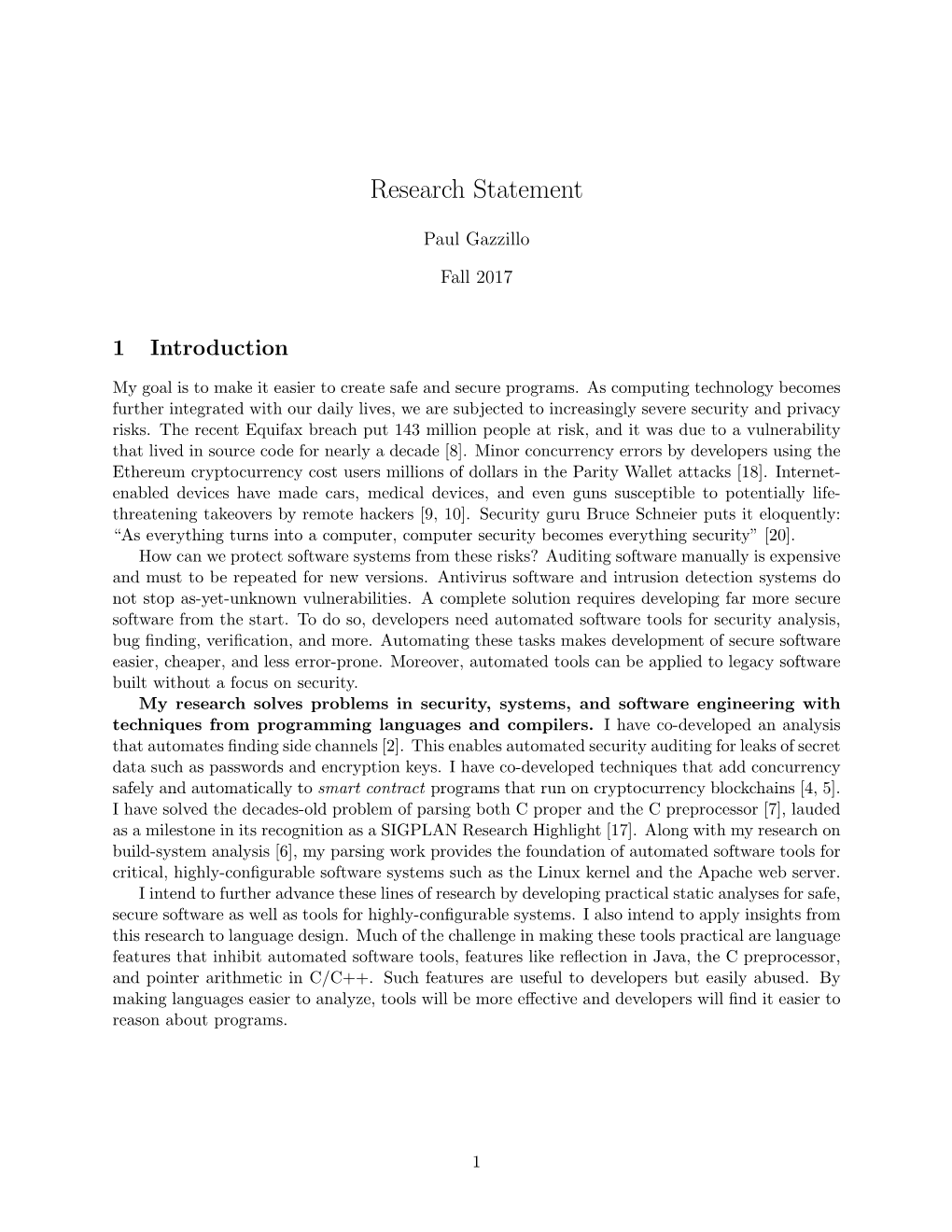 Research Statement