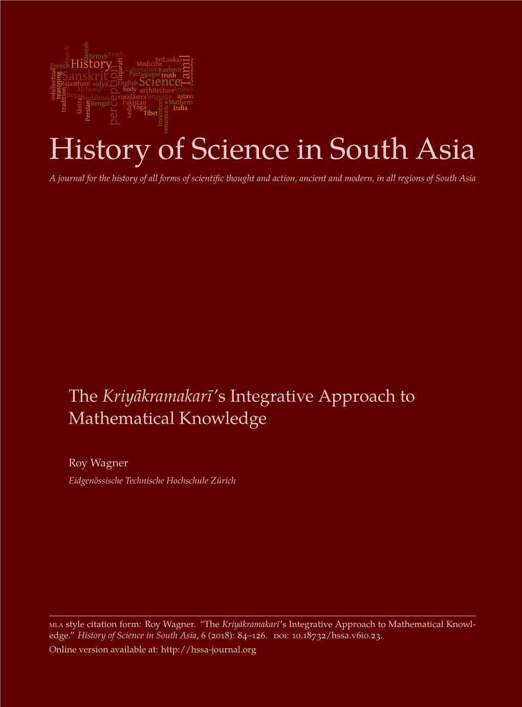 The Kriyākramakarī's Integrative Approach to Mathematical Knowledge