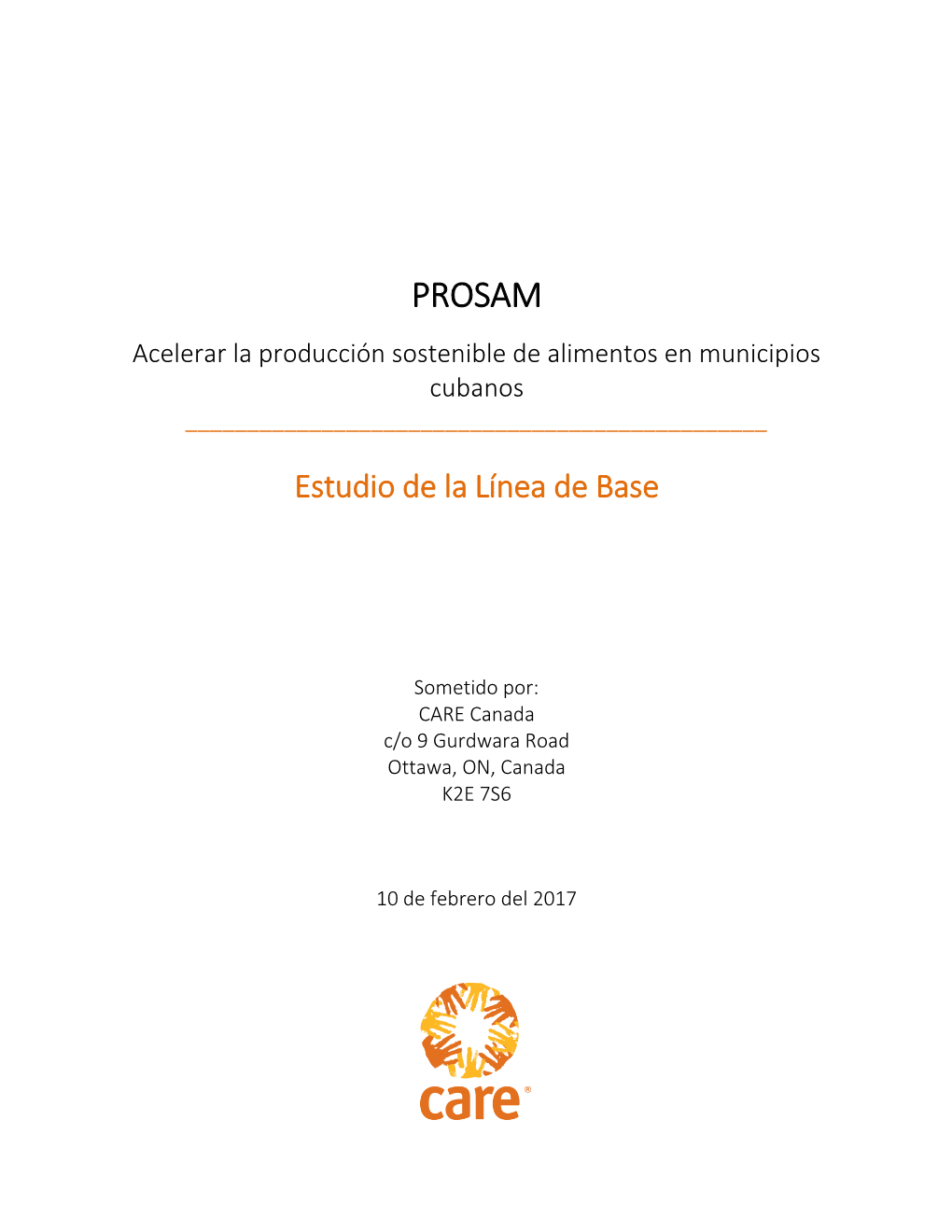 PROSAM Acelerar La Producción Sostenible De Alimentos En Municipios Cubanos ______