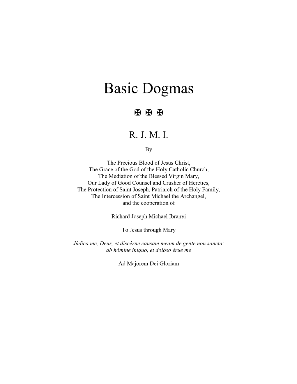 Basic Dogmas   