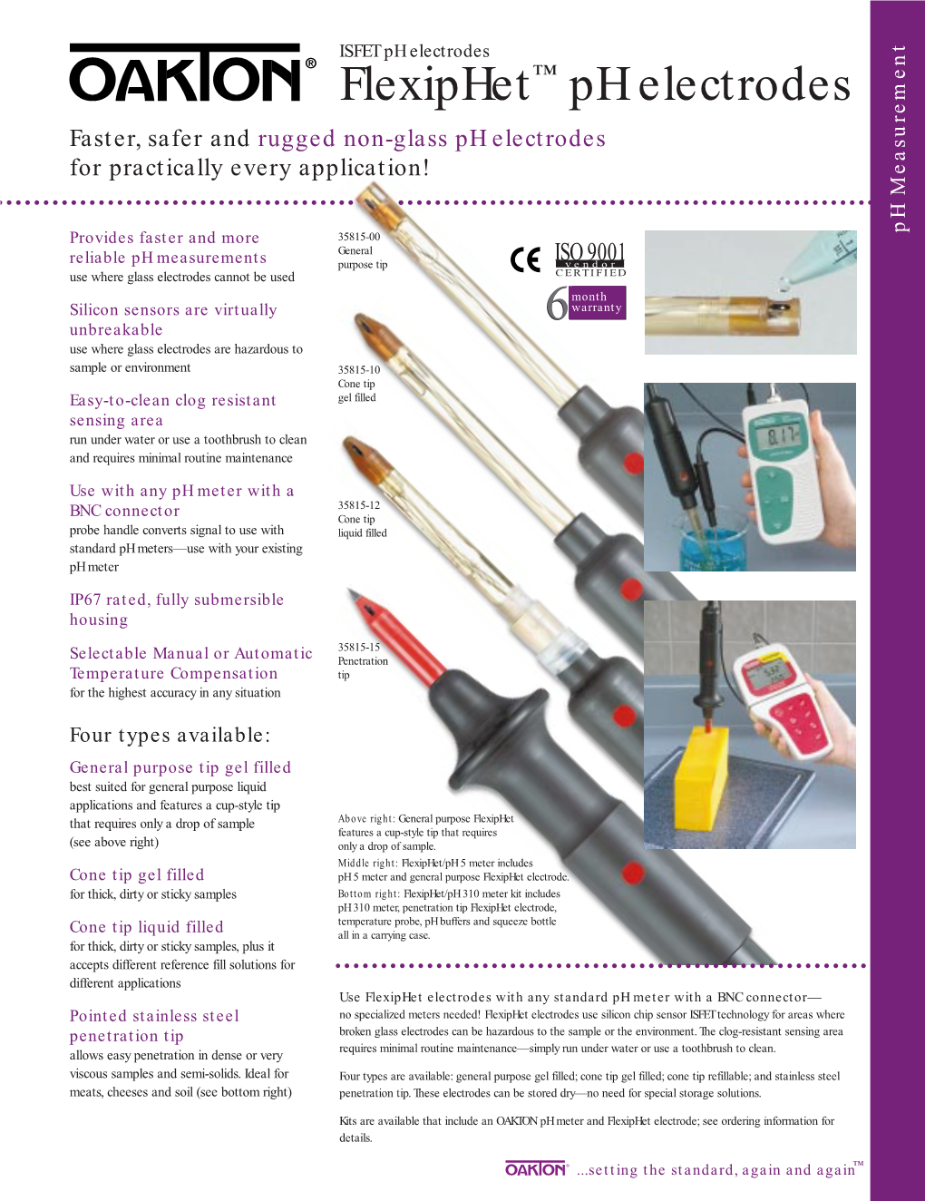 Flexiphet Ph Electrode Each Single-Use Pouch Contains 20 Ml of Fresh Calibration Solution